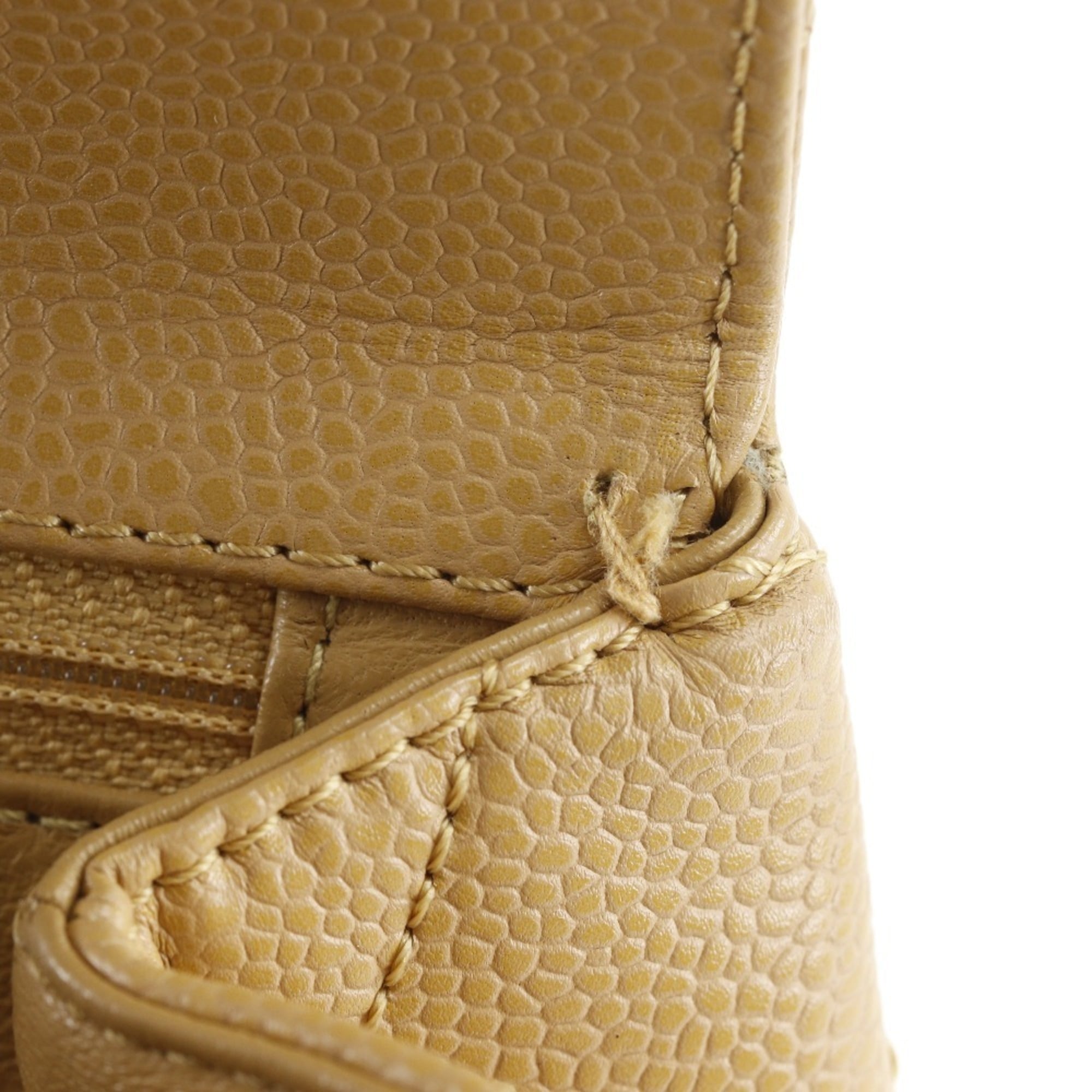 Chanel Beige Grained Calfskin Handbag (Pre-Owned)