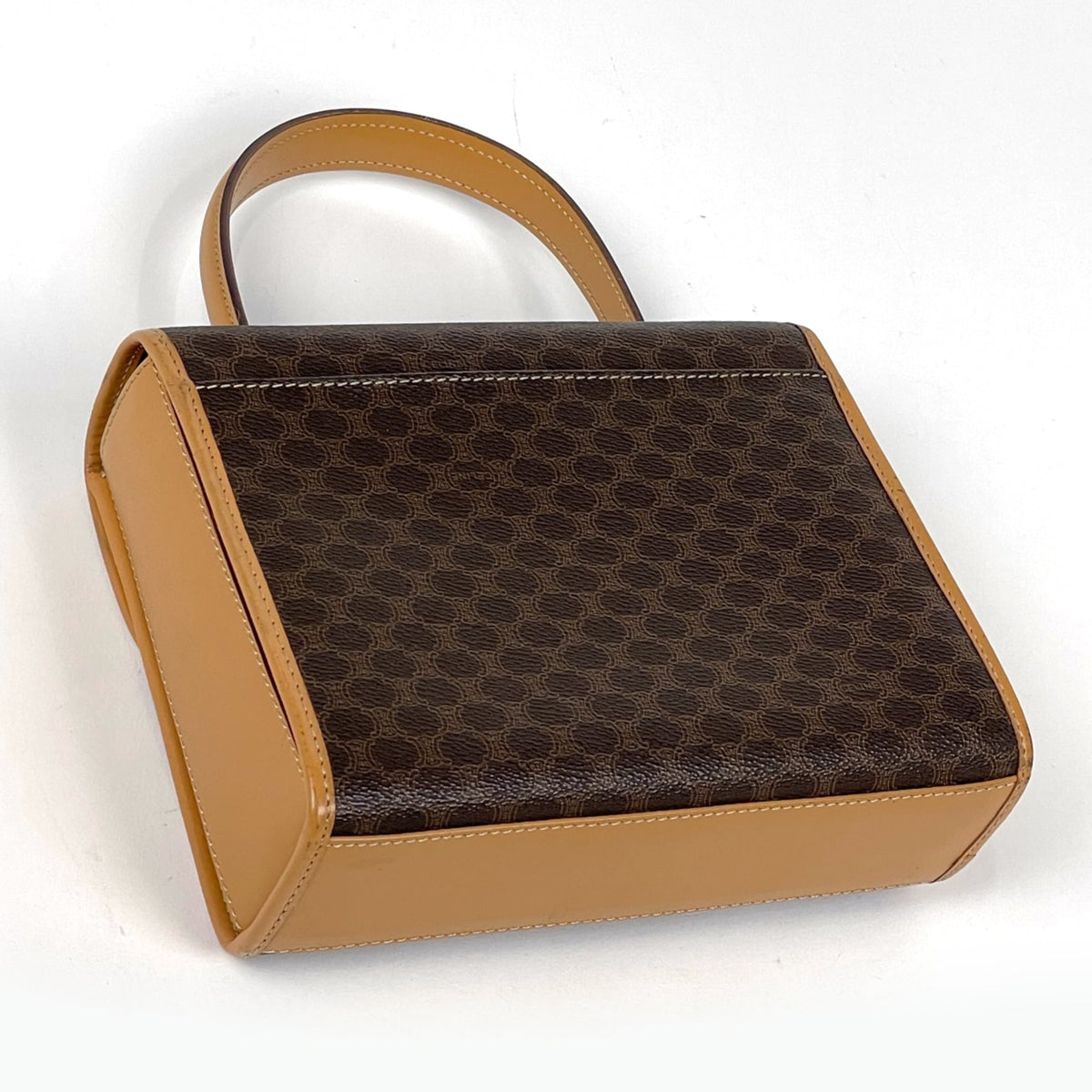 Celine Brown Coated Canvas Leather Handbag (Pre-Owned)