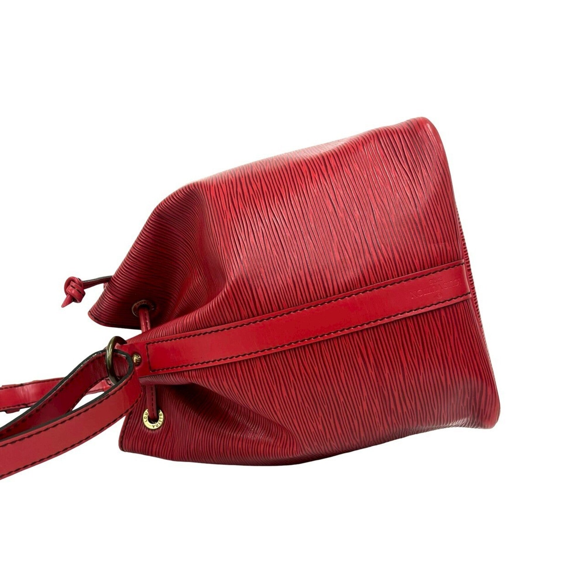 Louis Vuitton Red Color Leather Shoulder Bag (Pre-Owned)