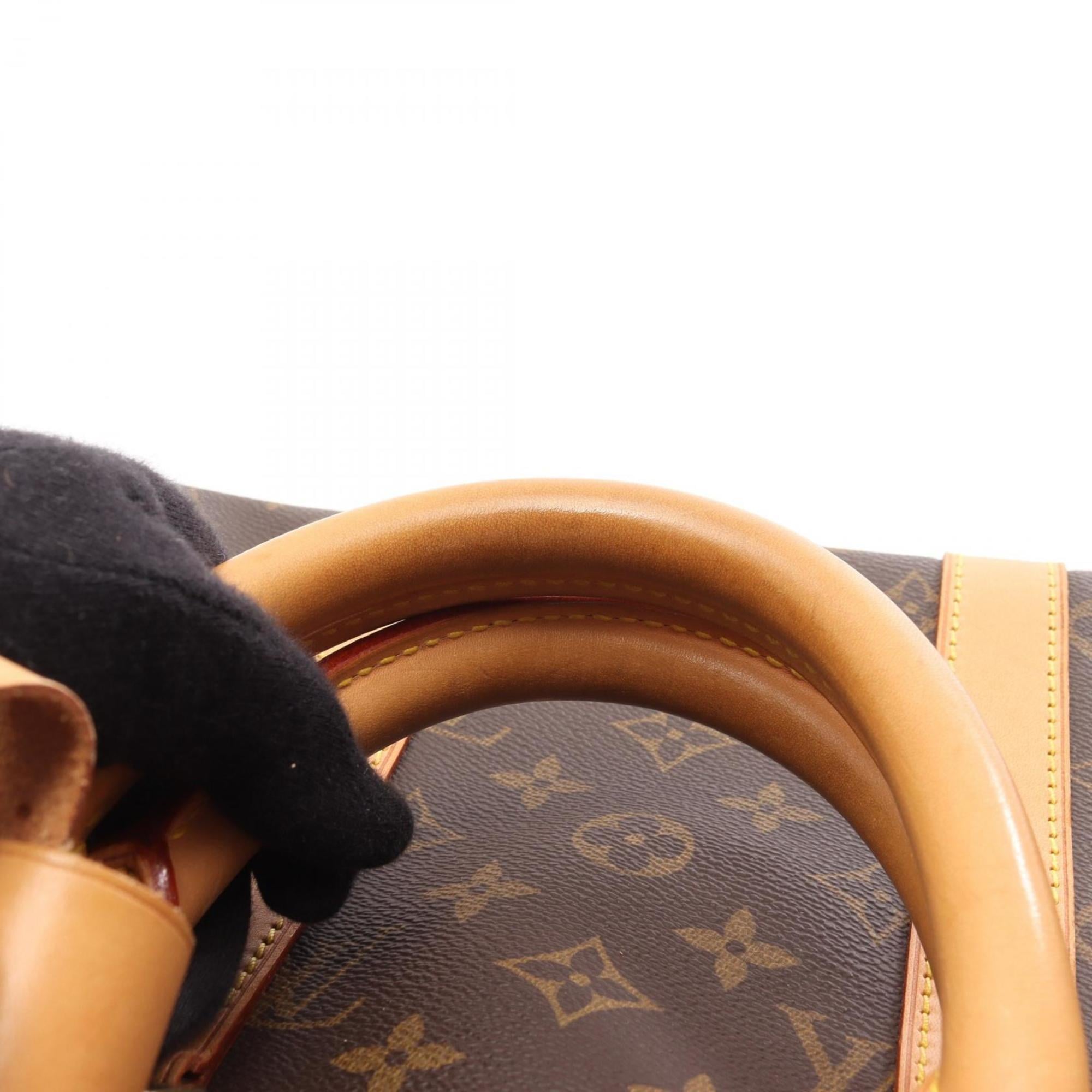 Louis Vuitton Brown Monogram Coated Canvas Leather Boston Bag Handbag (Pre-Owned)