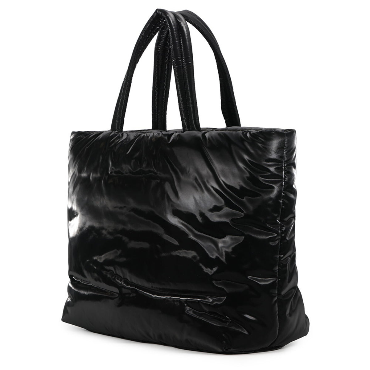 Yves Saint Laurent Black Canvas Shopping Bag Tote Bag (Pre-Owned)