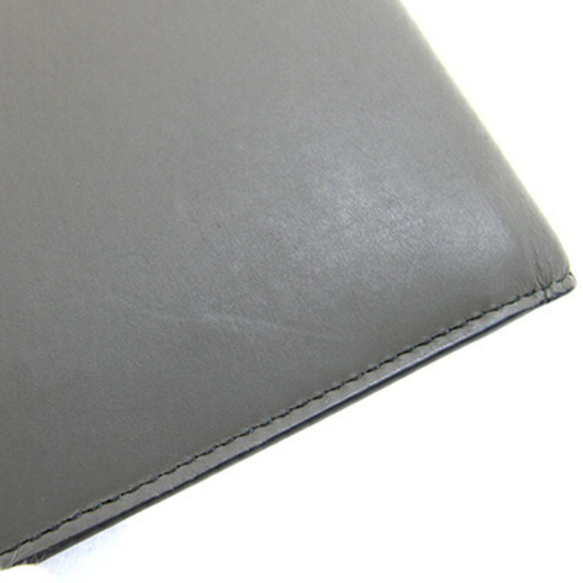 Bottega Veneta Dark Gray Leather Wallet (Bi-Fold) (Pre-Owned)