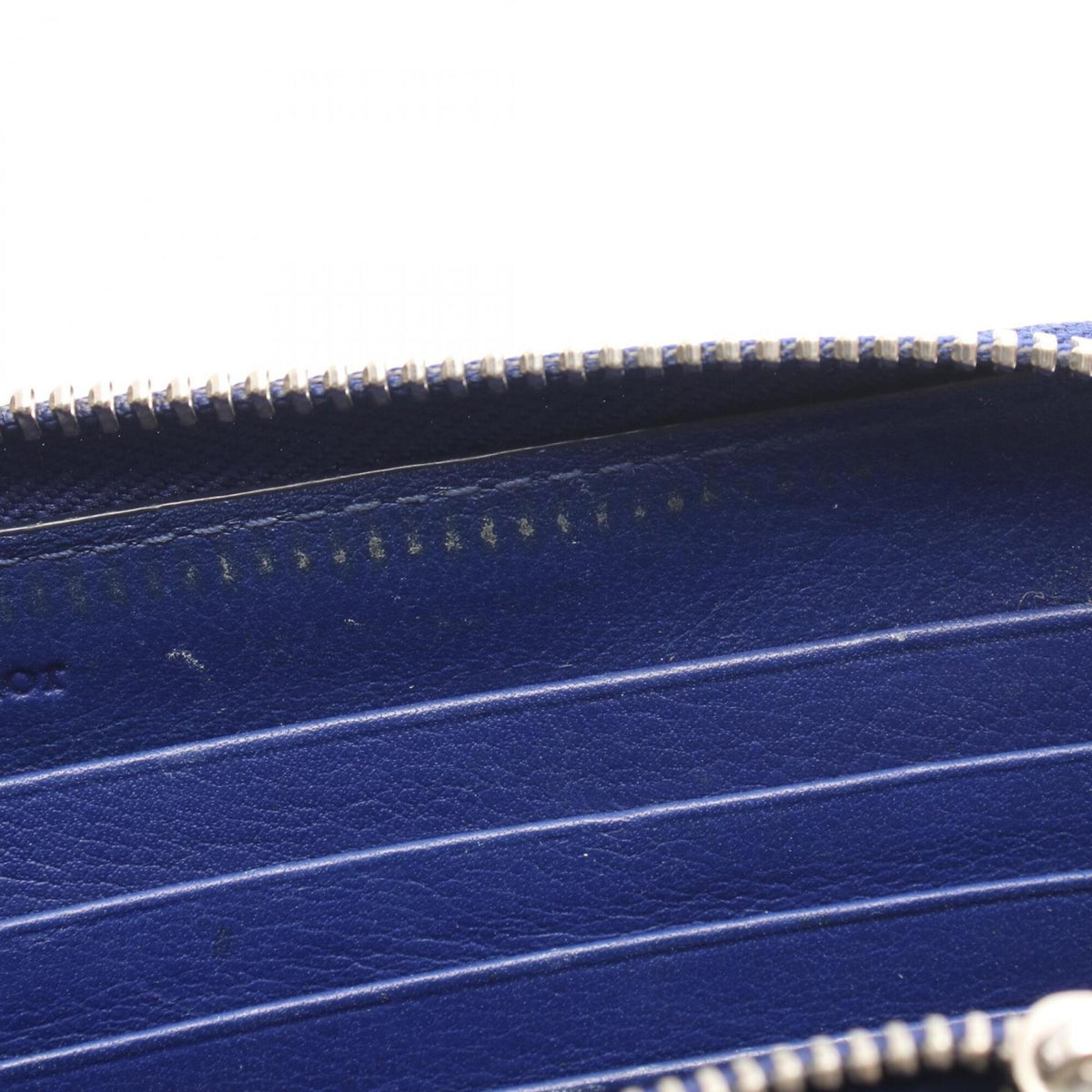 Christian Dior Blue Patent Leather Long Wallet (Bi-Fold) (Pre-Owned)