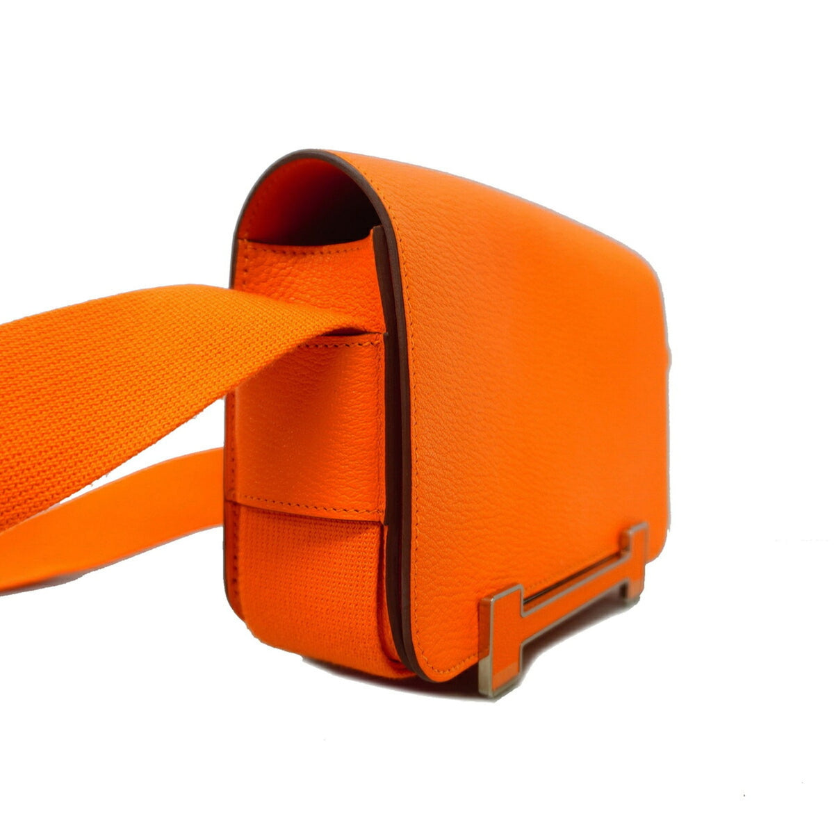 Hermes Orange Chevre Myzore Leather Shoulder Bag (Pre-Owned)