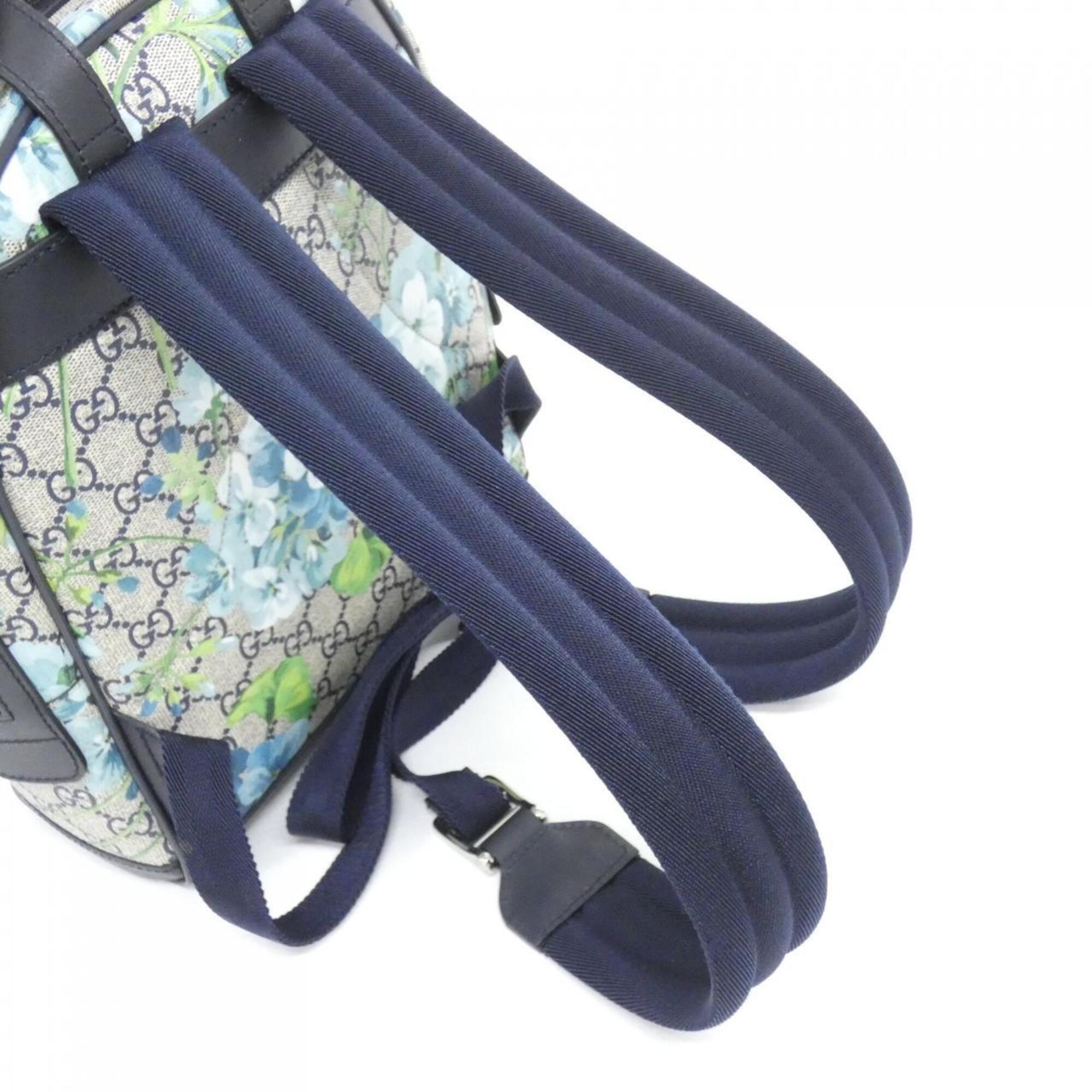Gucci Beige Blue Gg Supreme Backpack (Pre-Owned)