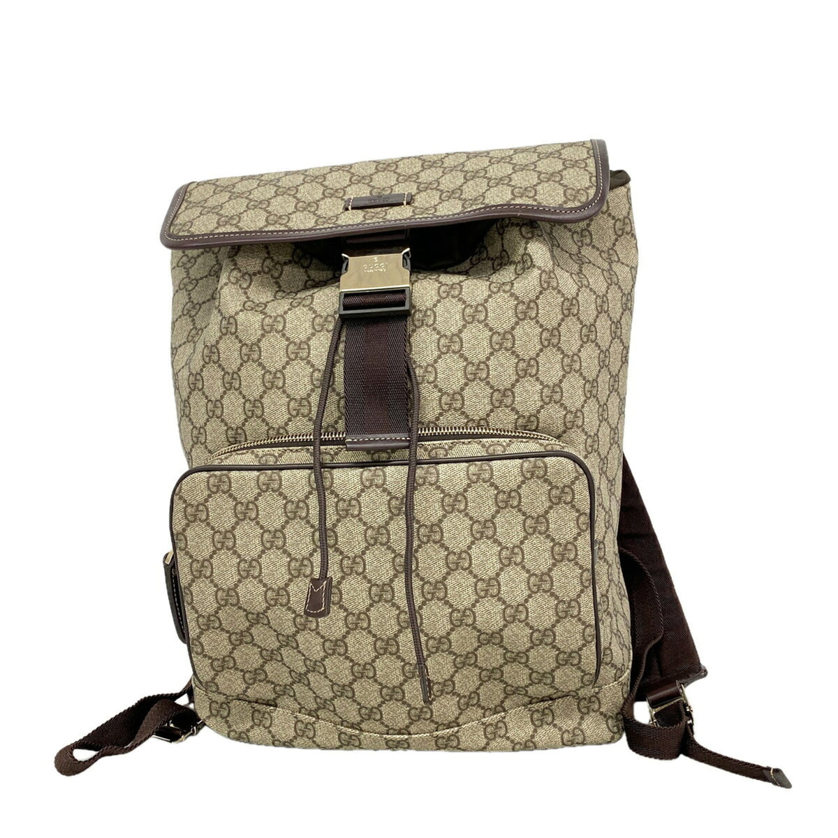 Gucci Beige Brown Pvc Backpack (Pre-Owned)