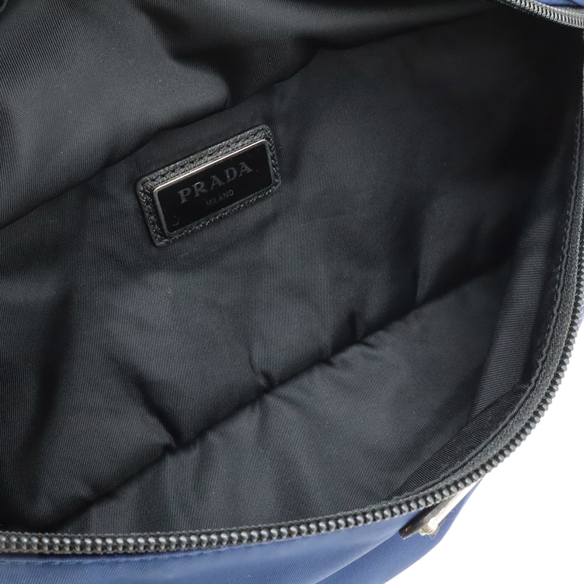 Prada Black Blue Nylon Pouch Sling Bag (Pre-Owned)