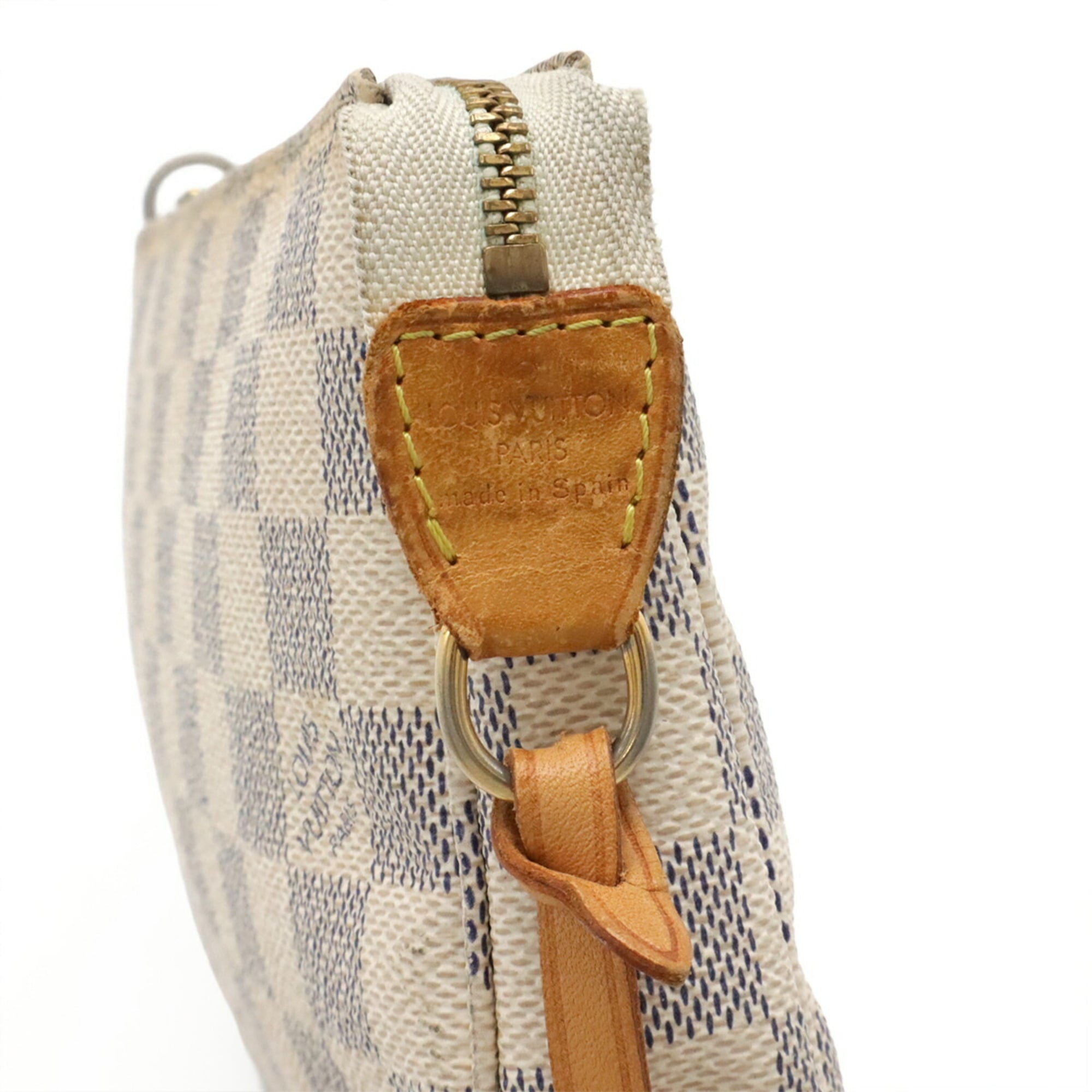 Louis Vuitton Damier Azur Ivory Pvc Handbag Pochette Pouch (Pre-Owned)