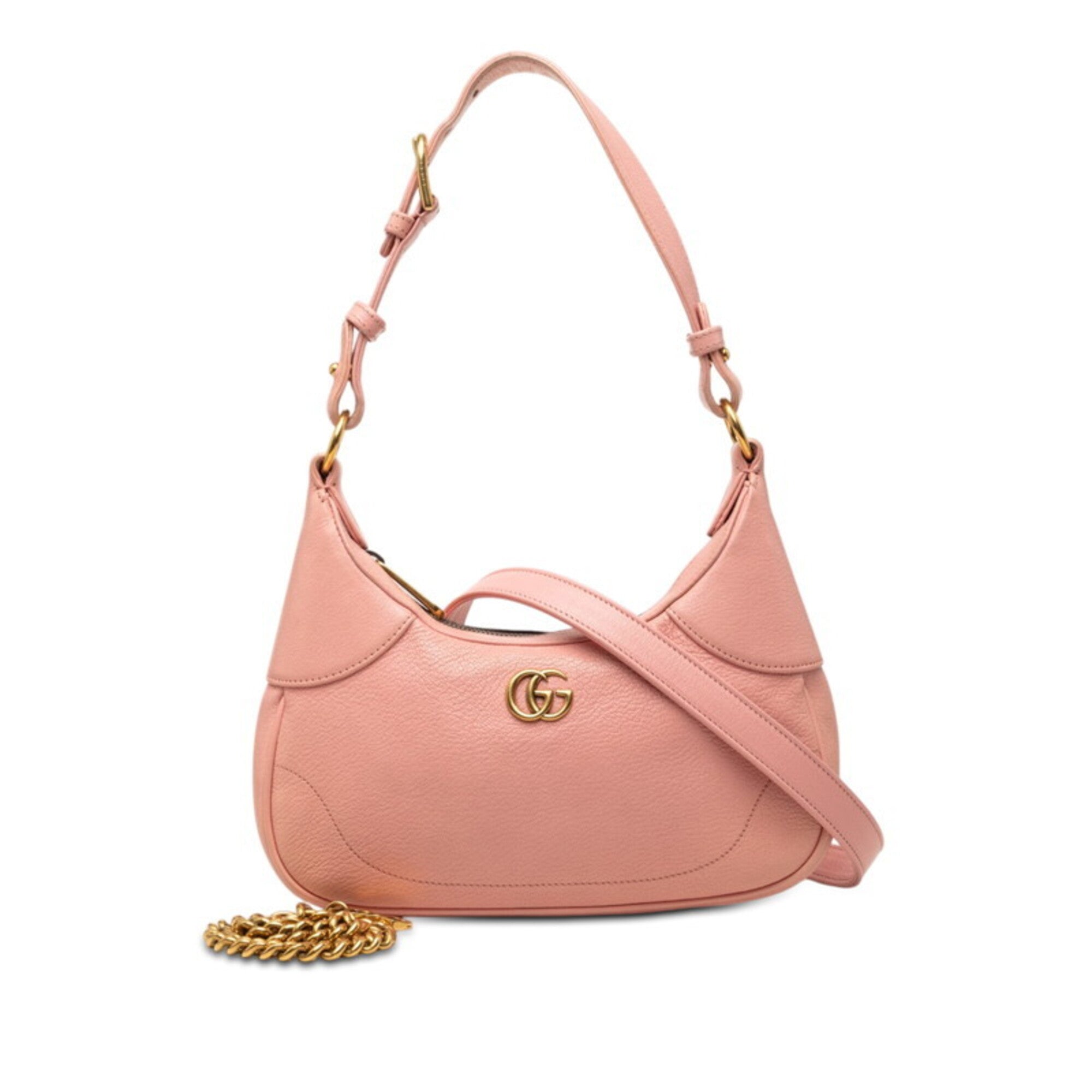 Gucci Pink Leather Handbag Shoulder Bag (Pre-Owned)