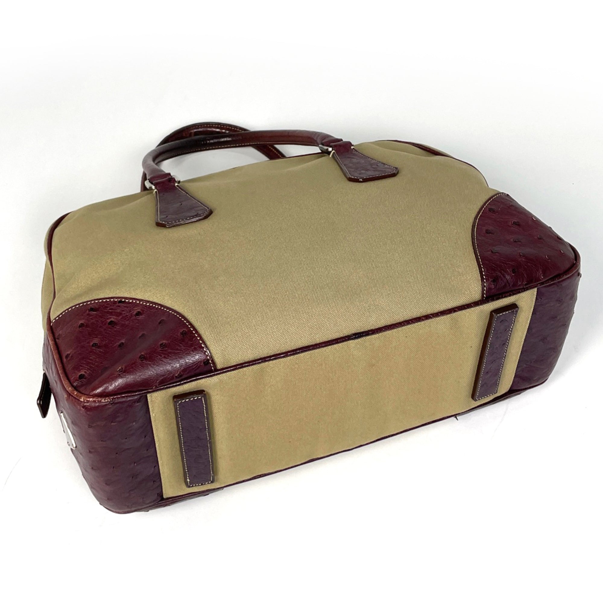 Prada Brown Canvas Handbag (Pre-Owned)