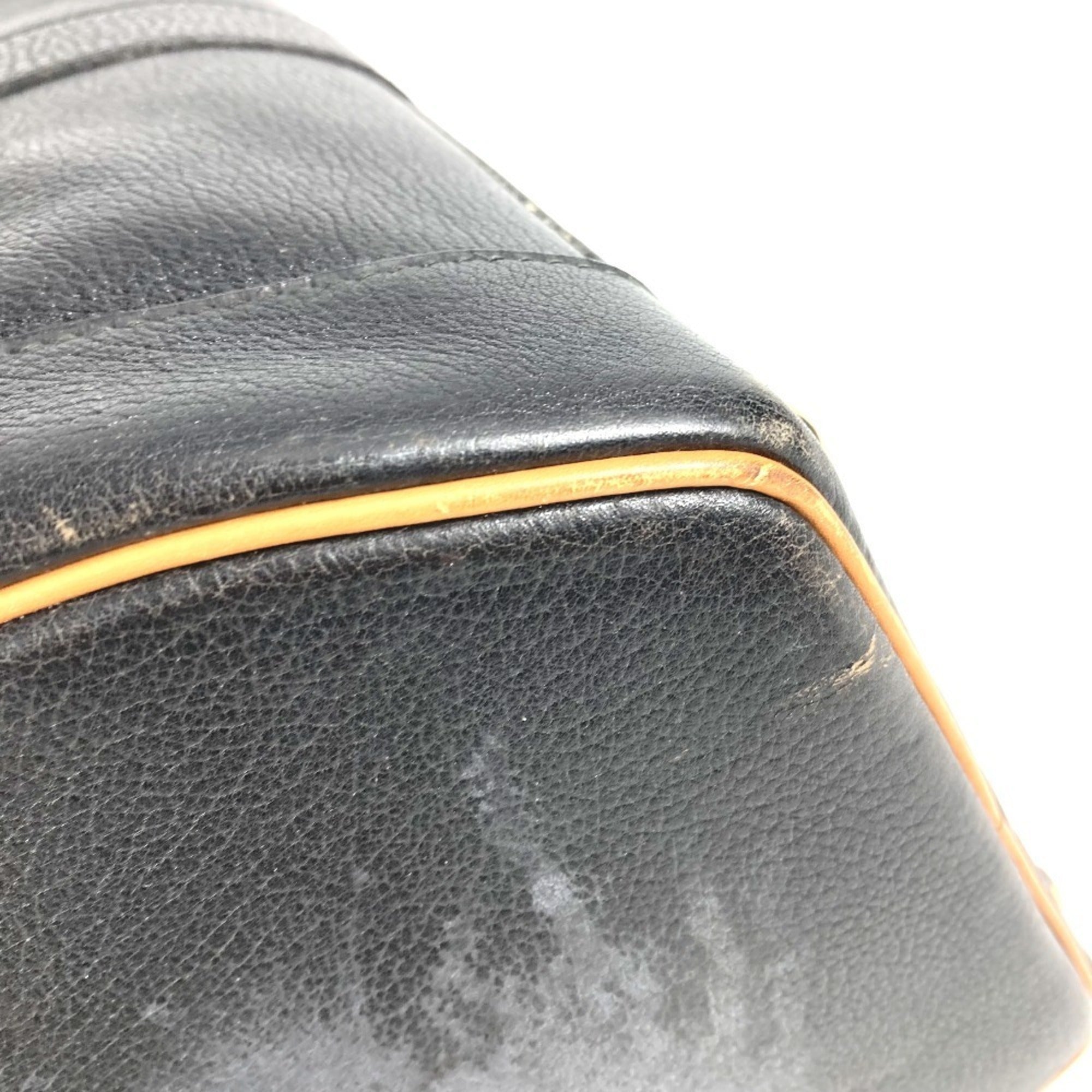 Hermes Bicolor Black Brown Ardennes Leather Boston Bag Handbag (Pre-Owned)