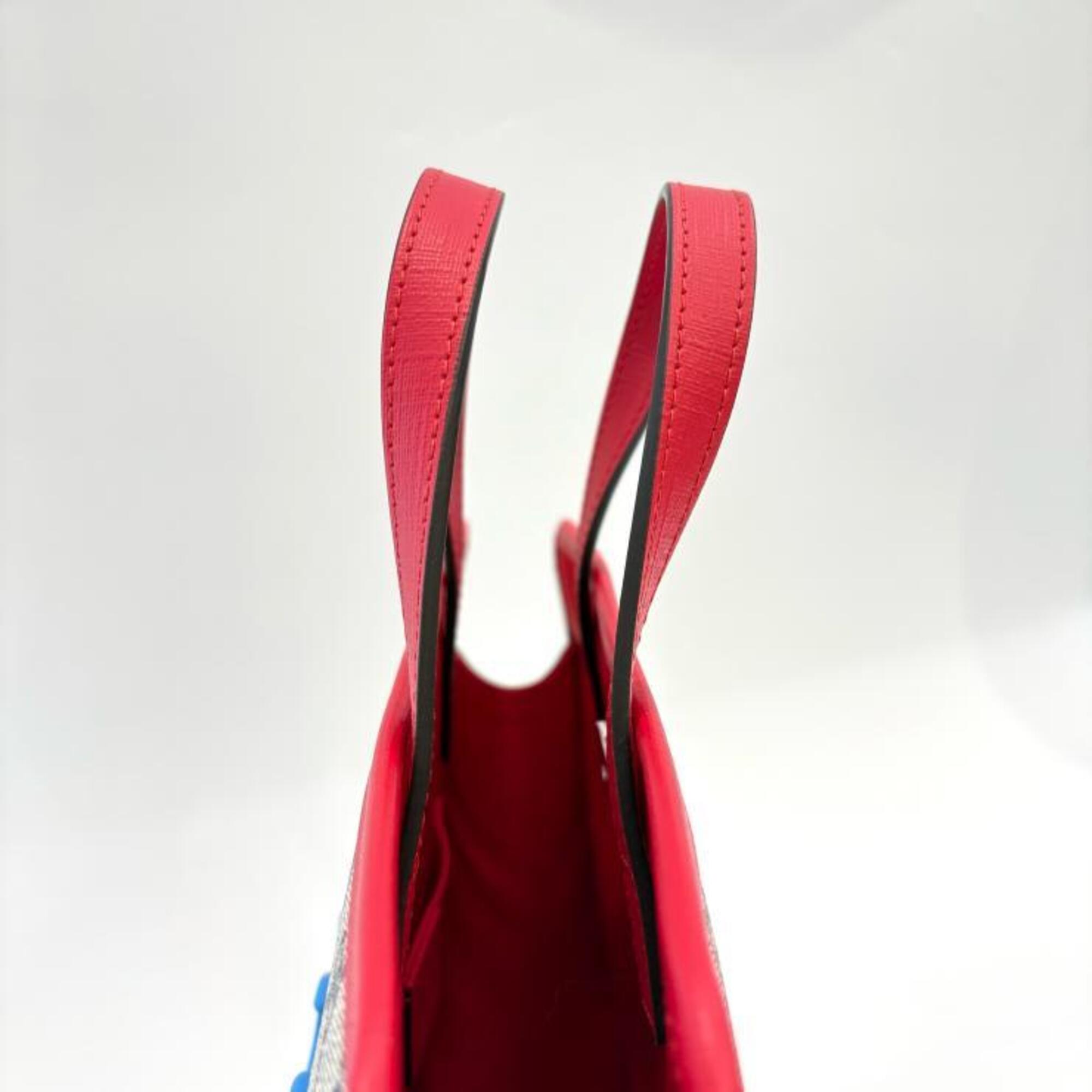 Gucci Beige Red Color Gg Supreme Handbag Tote Bag (Pre-Owned)