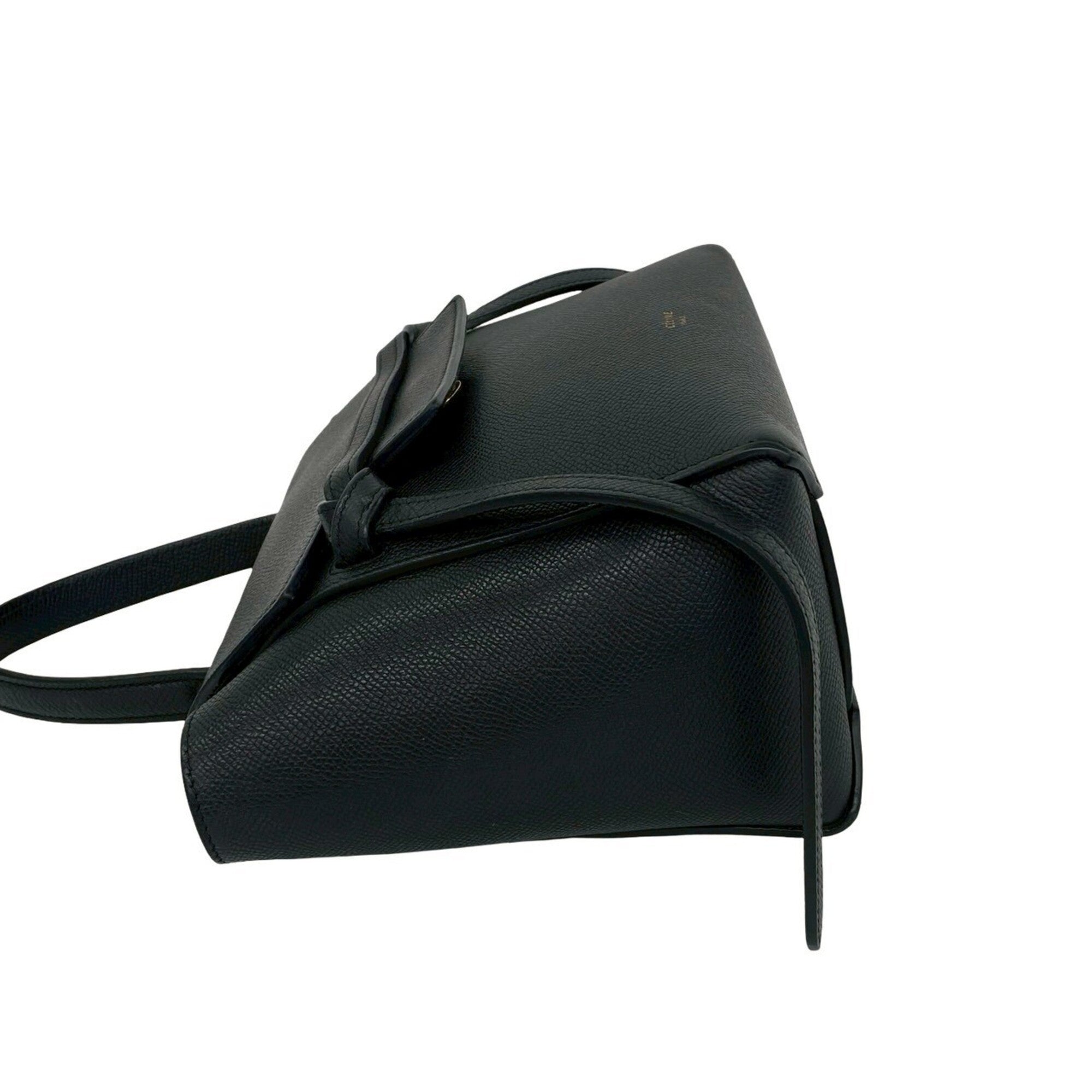 Celine Black Leather Handbag Shoulder Bag (Pre-Owned)