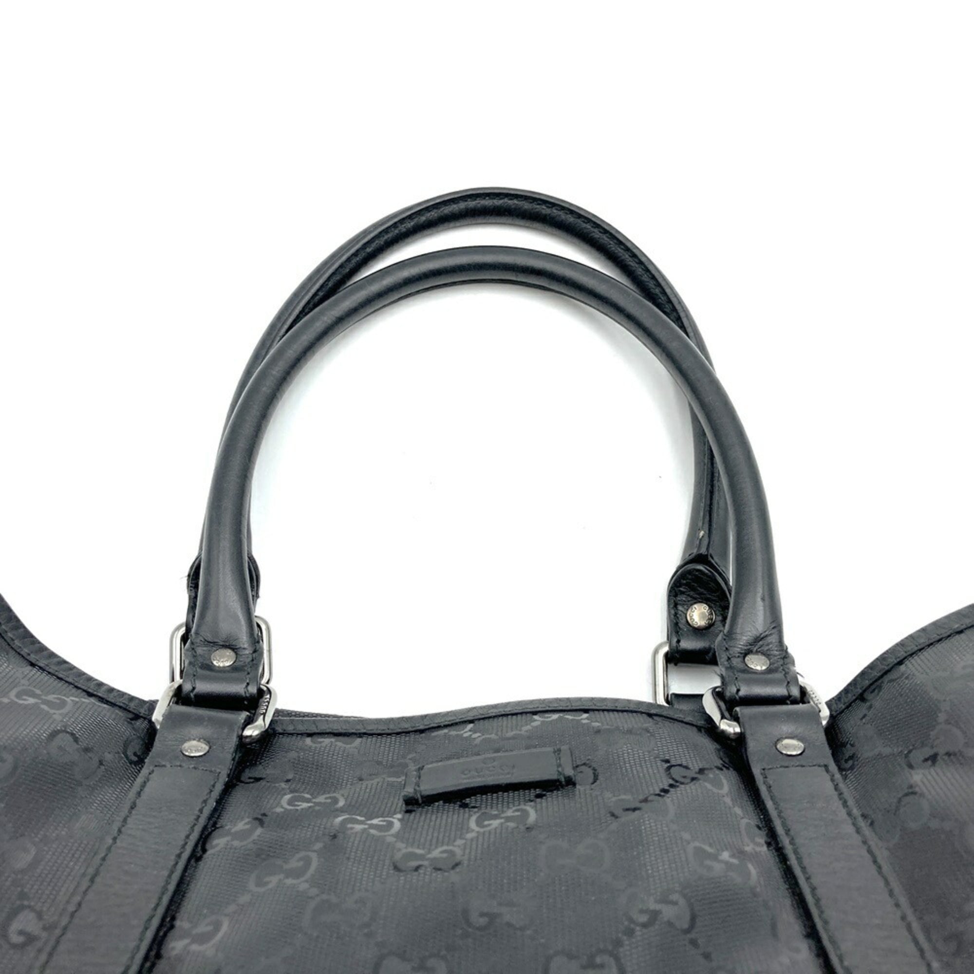 Gucci Gg Imprimé Black Gg Imprimé Tote Bag (Pre-Owned)