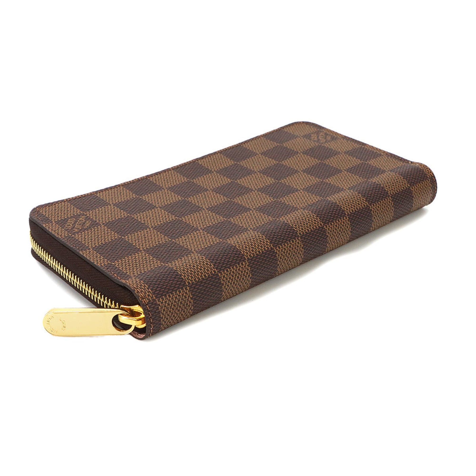 Louis Vuitton Damier Canvas Ebene Rose Ballerine Damier Canvas Long Wallet (Bi-Fold) (Pre-Owned)