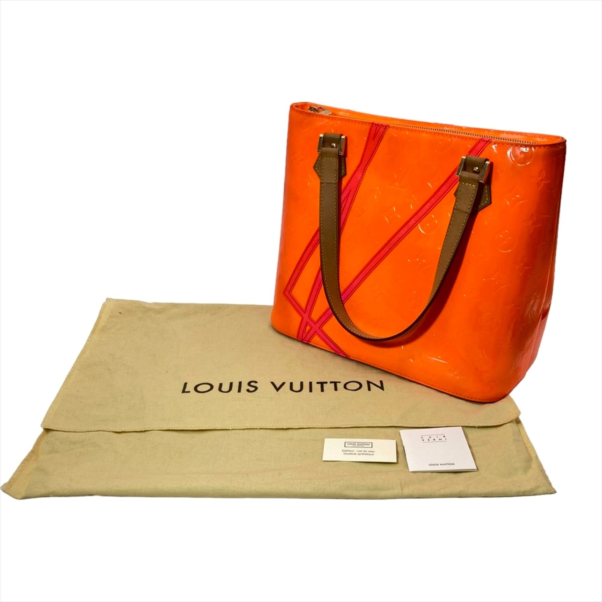 Louis Vuitton Monogram Vernis Orange Monogram Vernis Tote Bag (Pre-Owned)