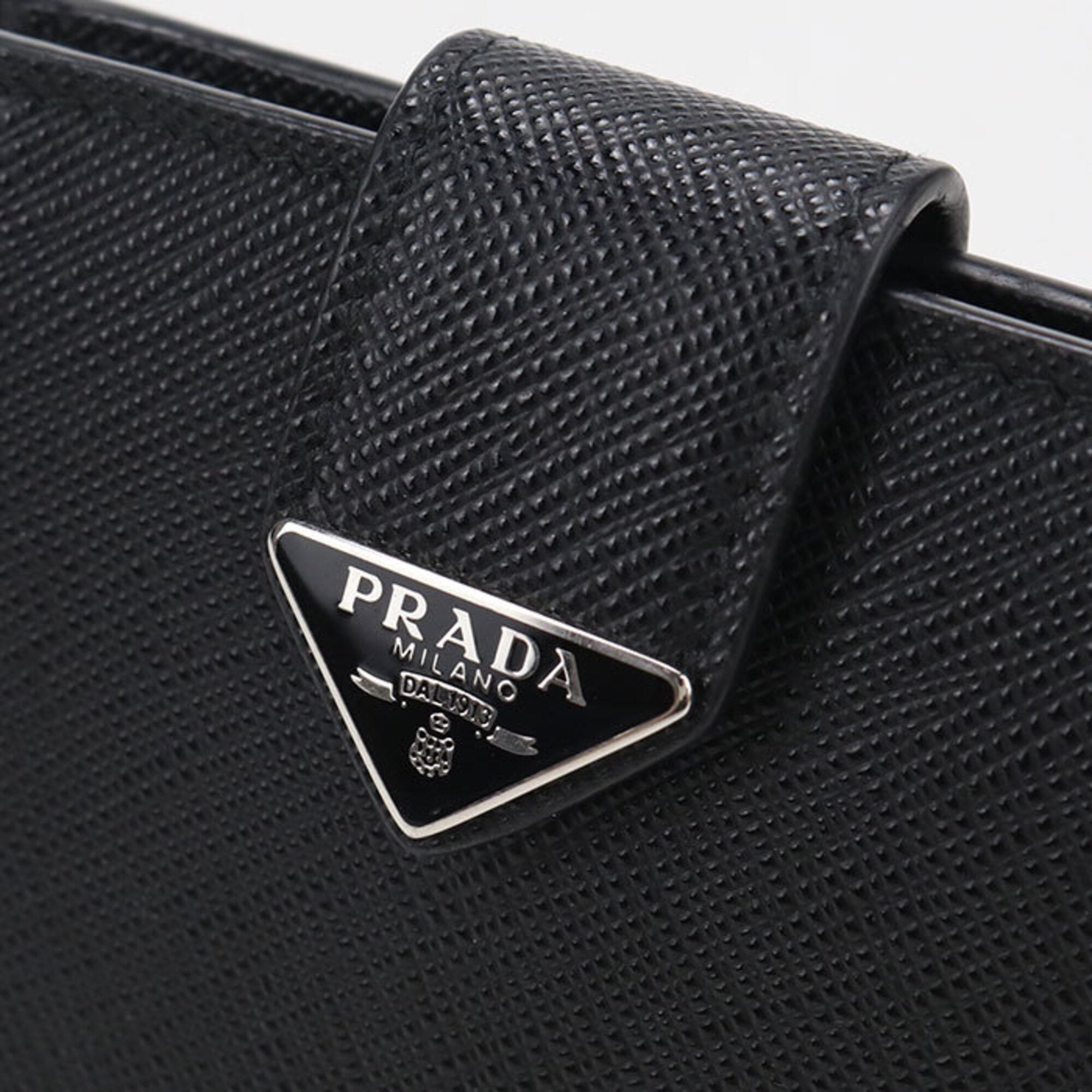 Prada Black Leather Wallet (Bi-Fold) (Pre-Owned)