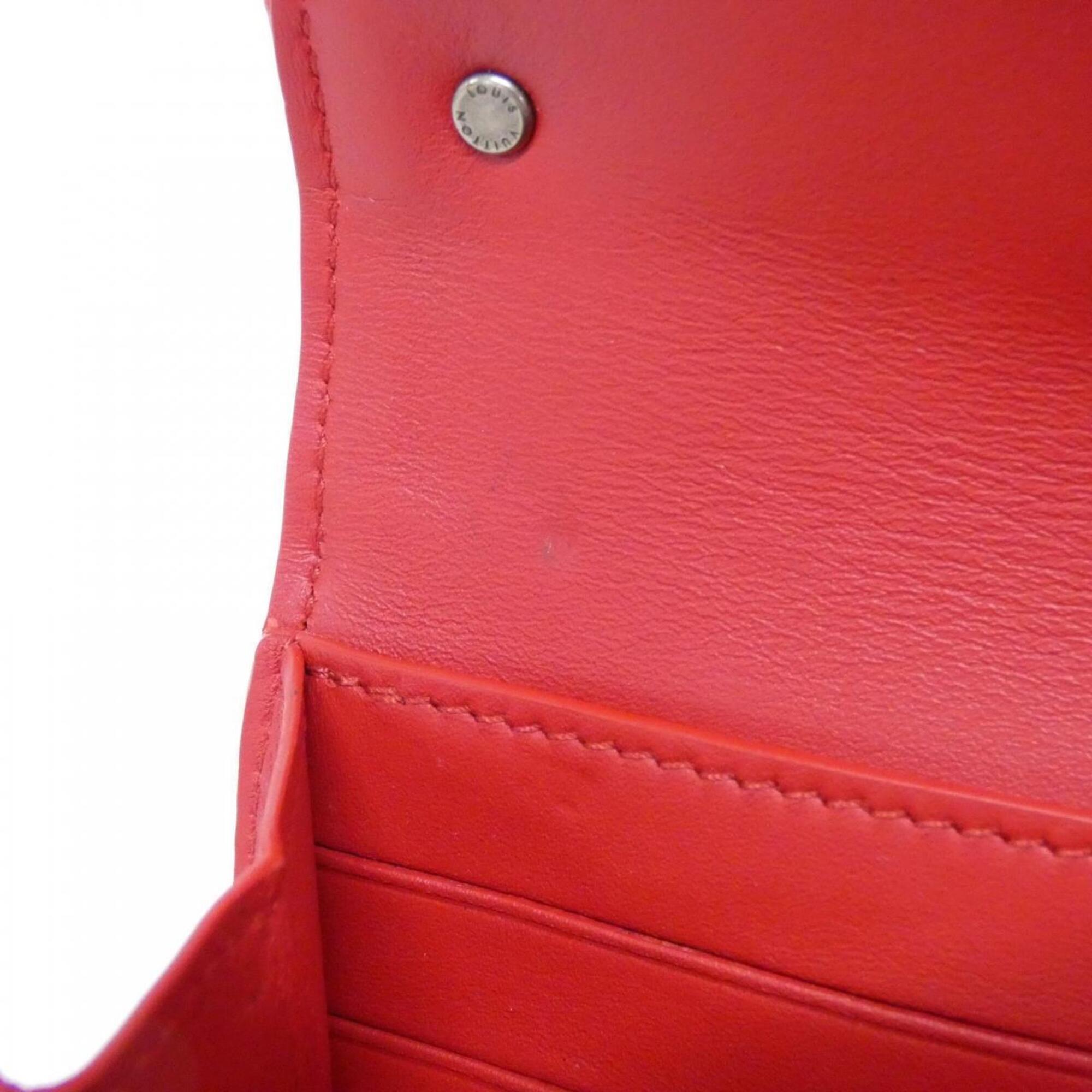Louis Vuitton Rouge Leather Long Wallet (Bi-Fold) (Pre-Owned)