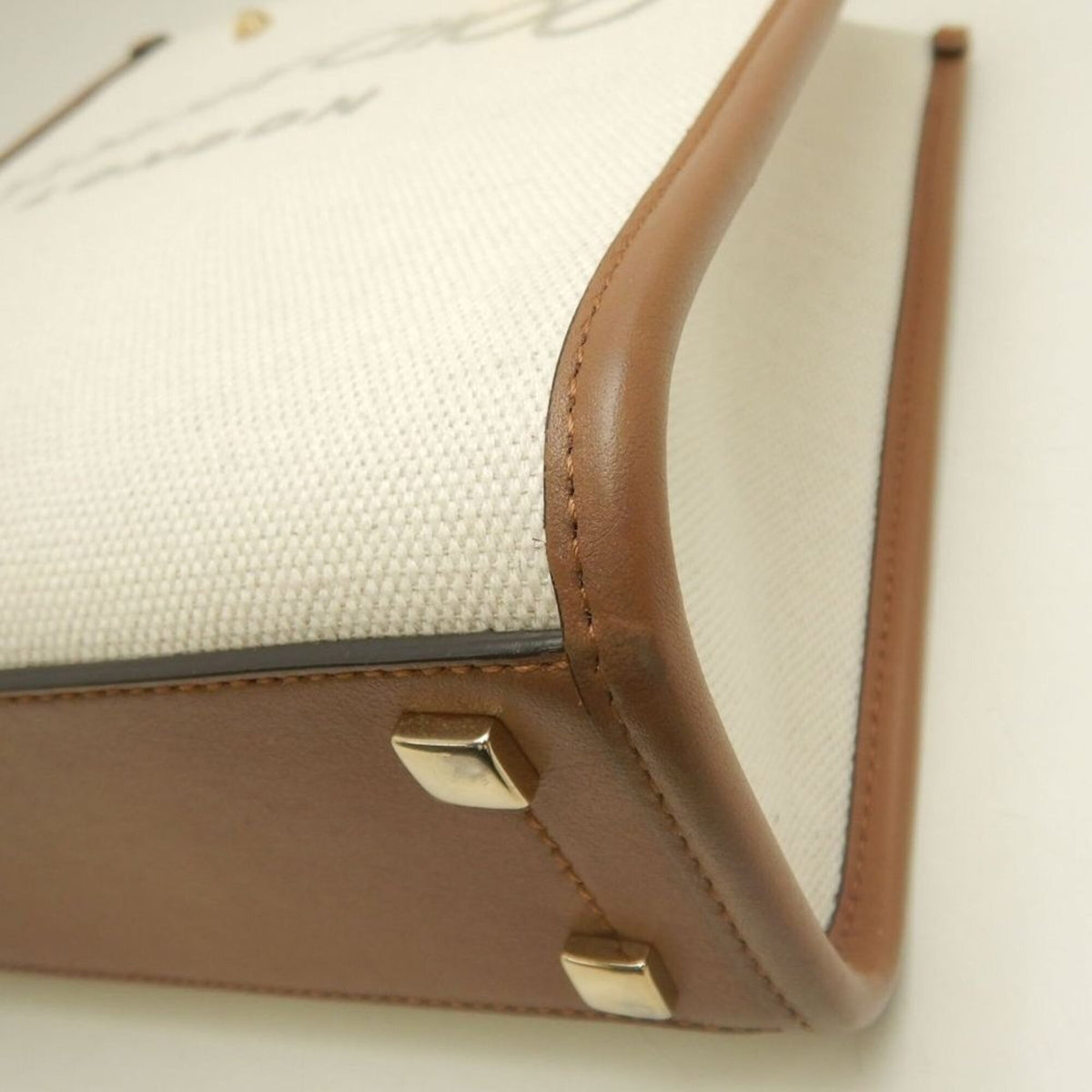 Jimmy Choo Brown Canvas Tote Bag (Pre-Owned)