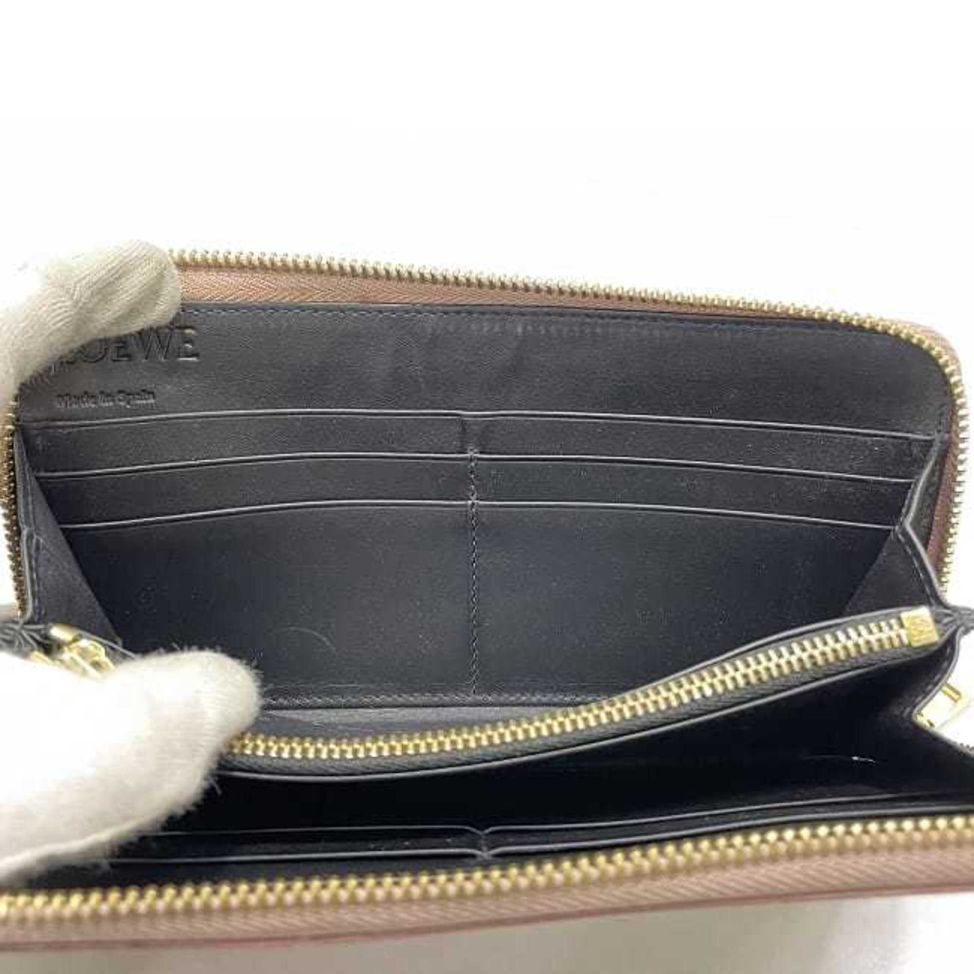 Loewe Pink Linen Long Wallet (Bi-Fold) (Pre-Owned)
