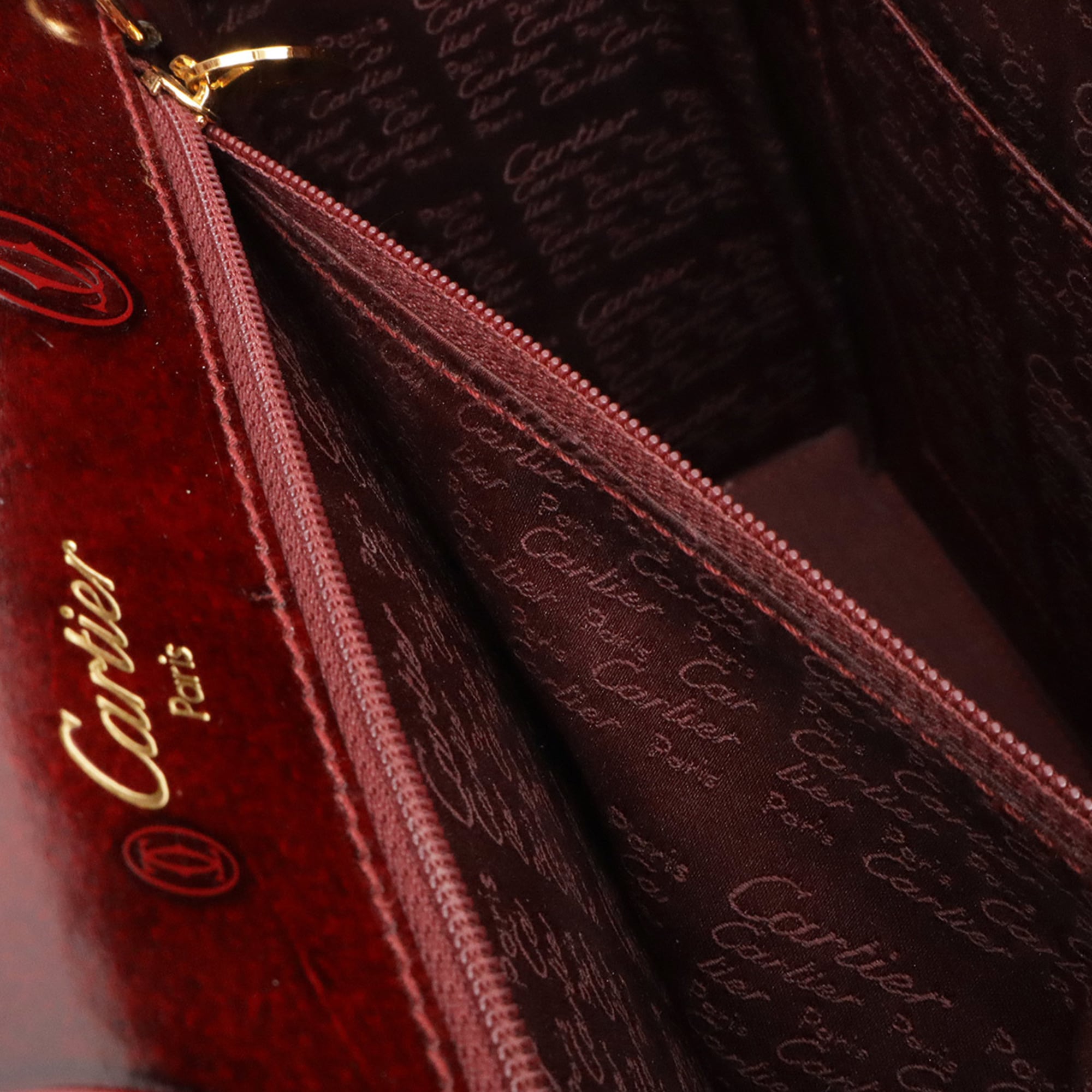 Cartier Happy Birthday Bordeaux Leather Handbag (Pre-Owned)