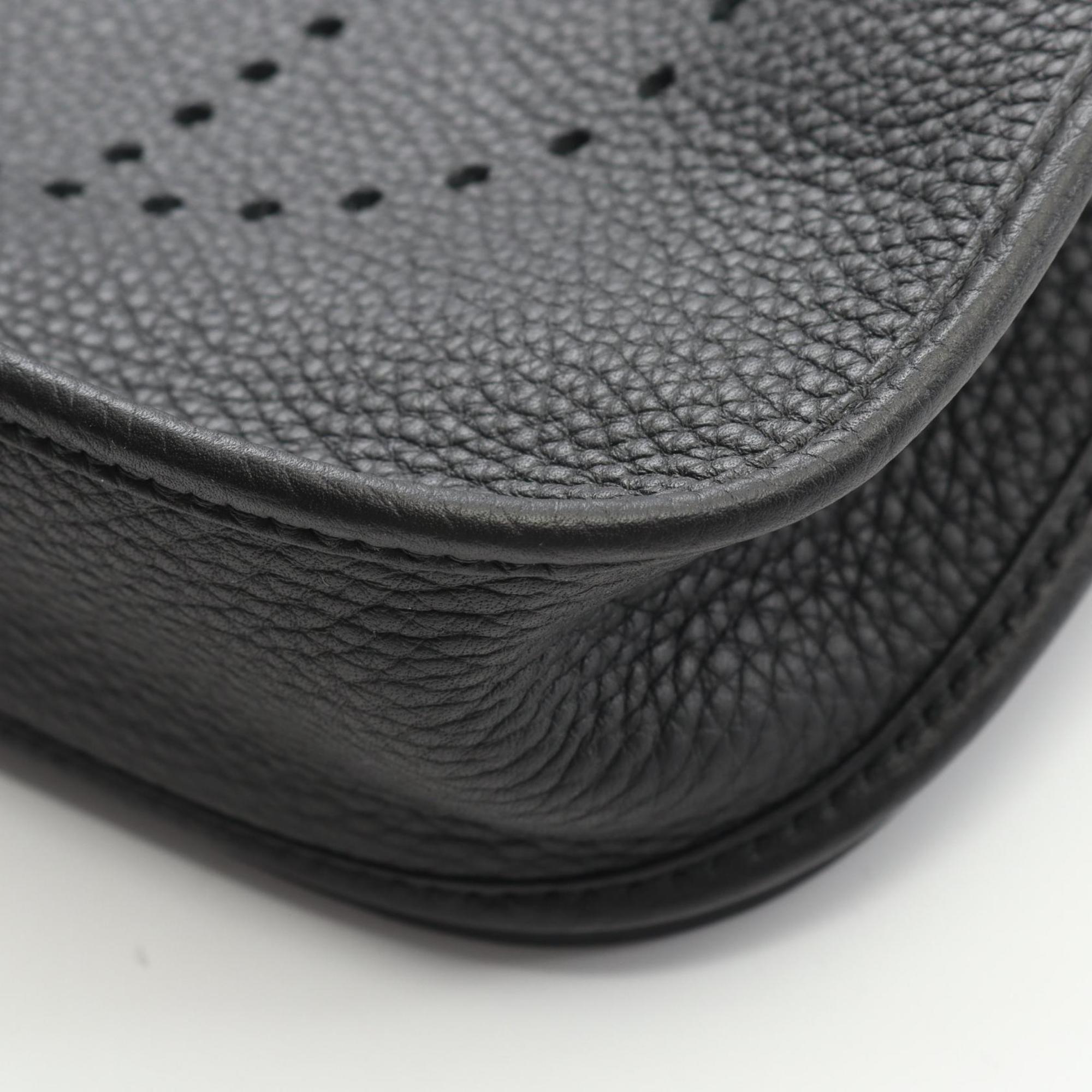 Hermes Black Taurillon Clemence Leather Leather Shoulder Bag (Pre-Owned)