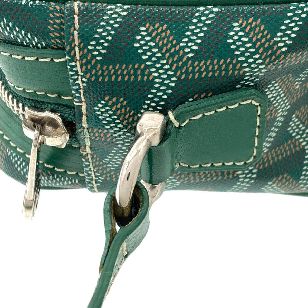 Goyard Green Coated Canvas Shoulder Bag (Pre-Owned)