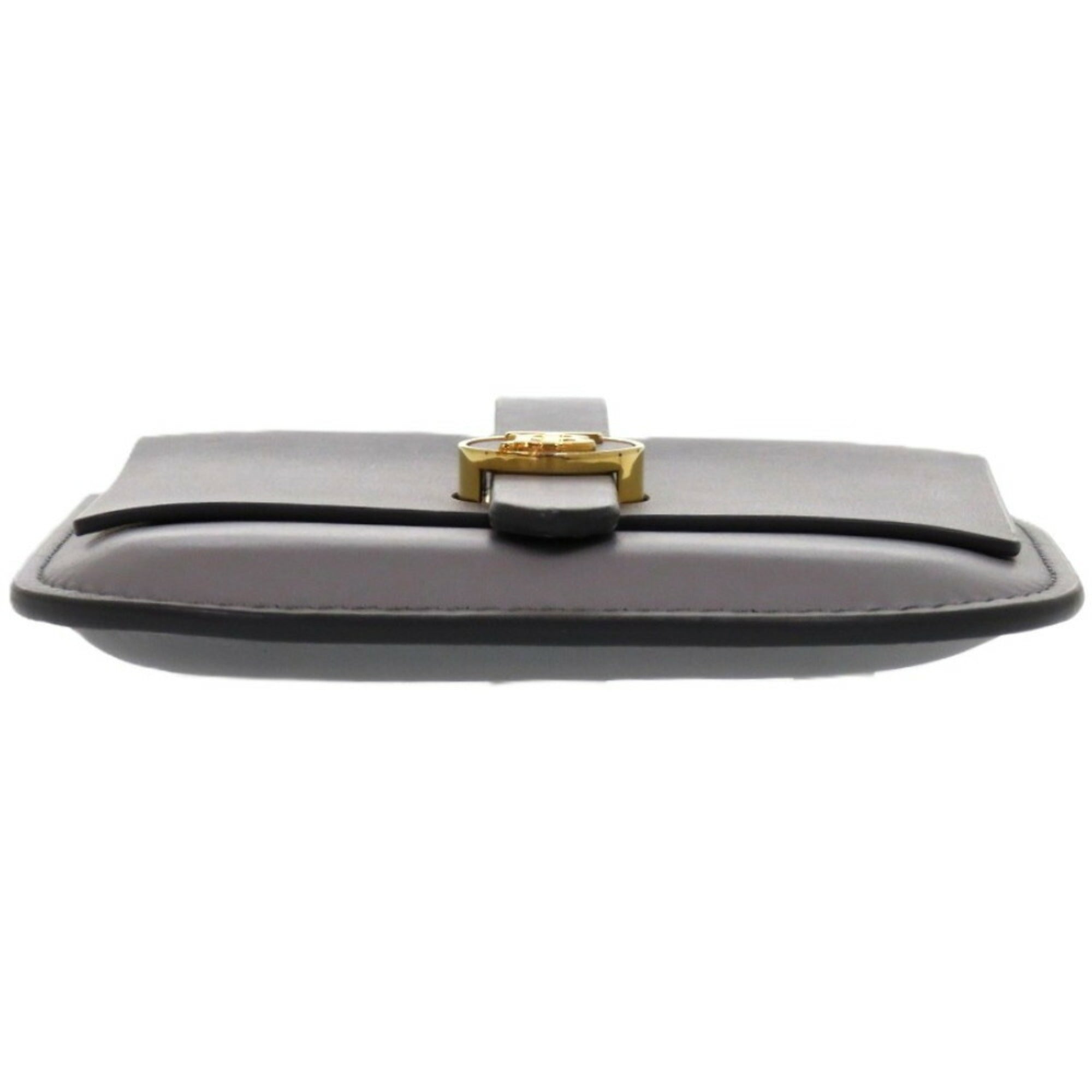 Burberry Gray Leather Fanny Pack Pouch (Pre-Owned)