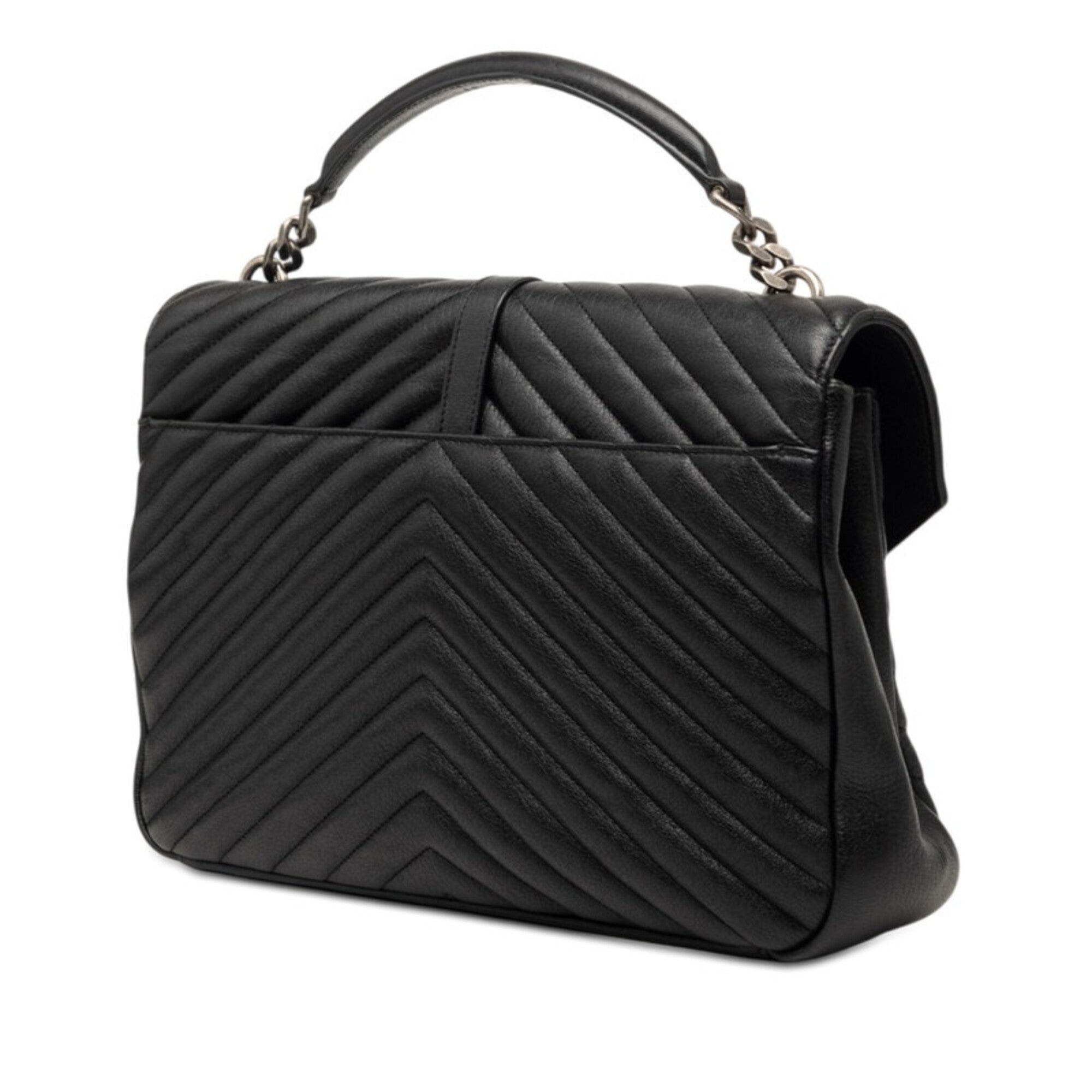 Saint Laurent Black Leather Handbag Shoulder Bag (Pre-Owned)