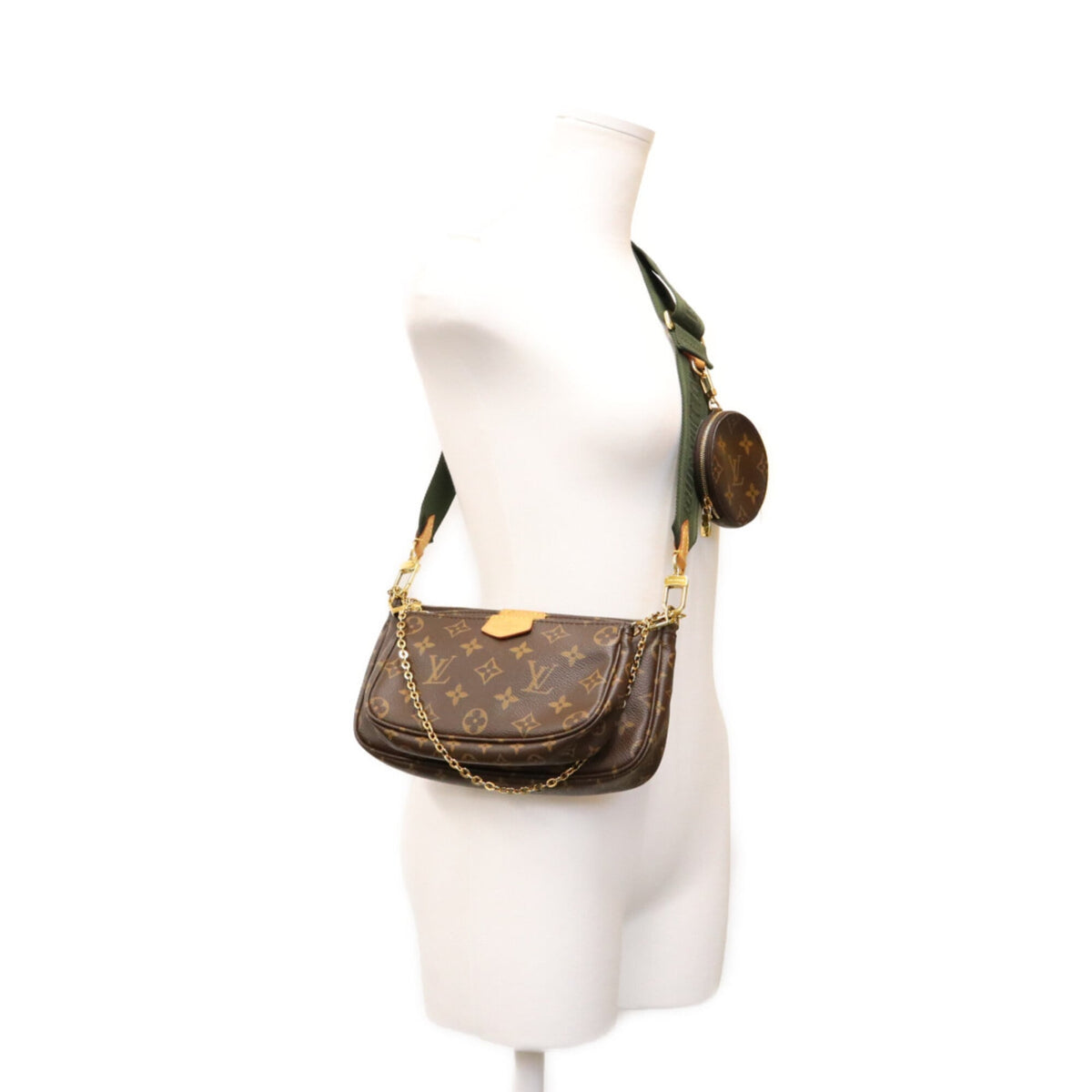 Louis Vuitton Brown Khaki Monogram Shoulder Bag (Pre-Owned)