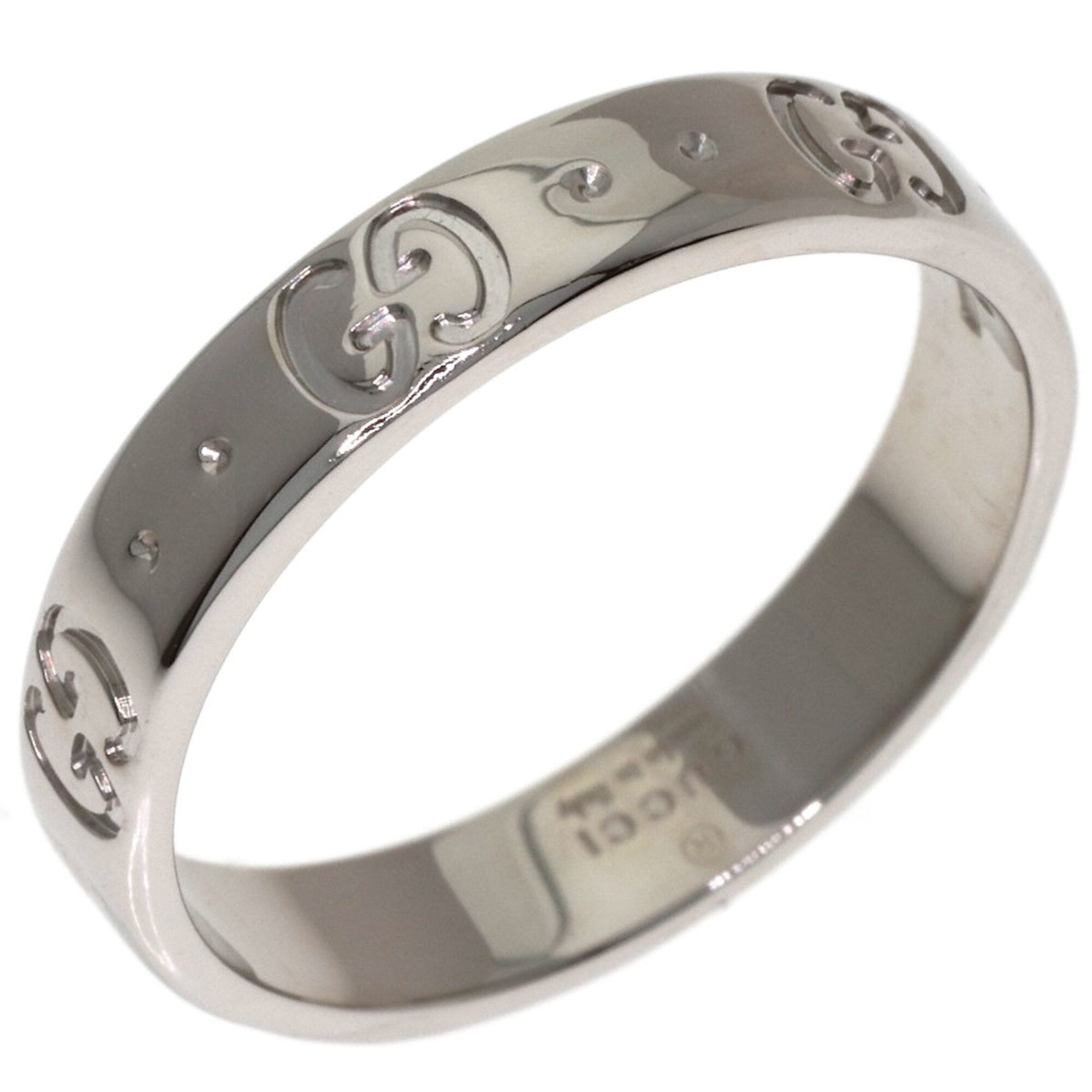 Gucci White Gold White Gold (18K) Band Ring (Pre-Owned)