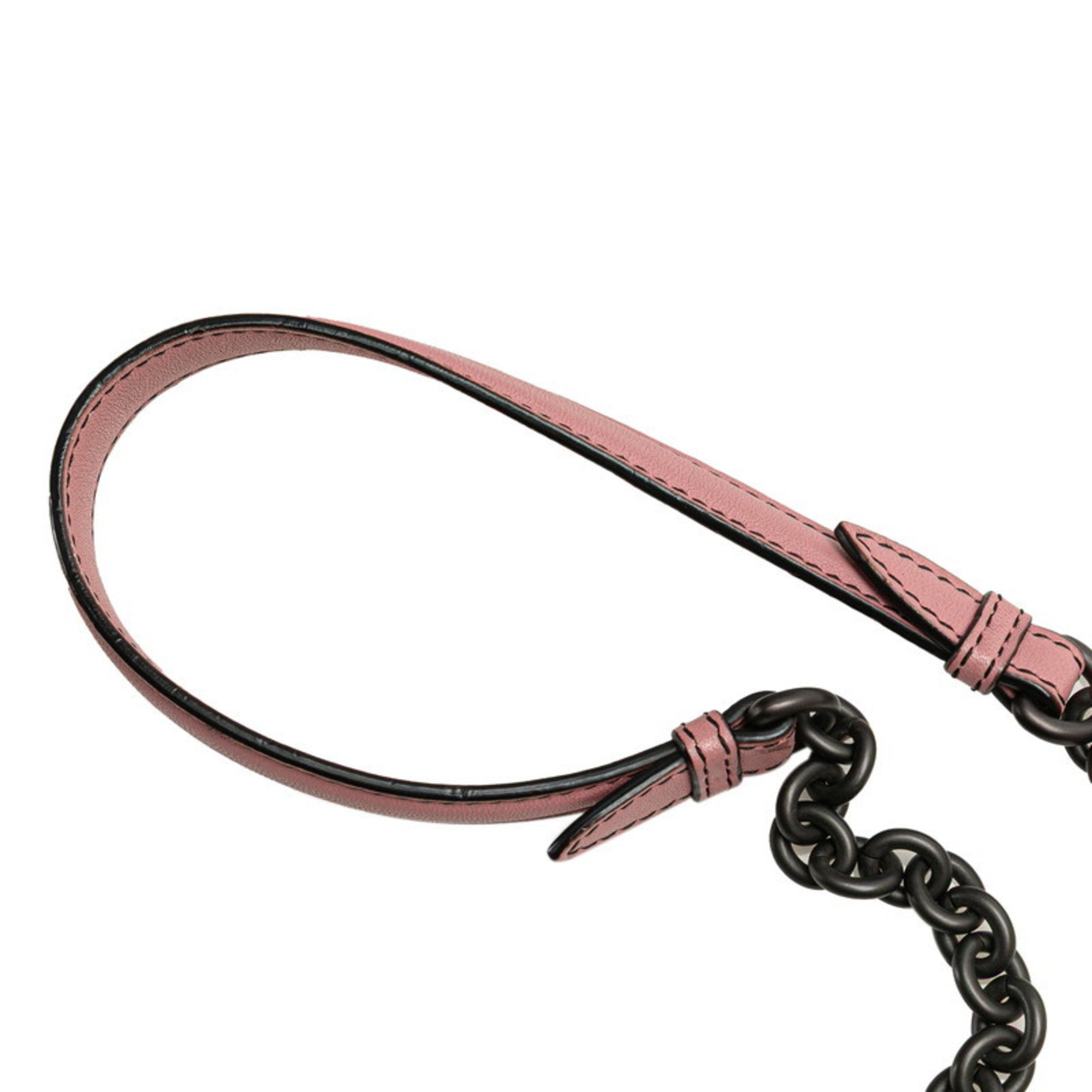 Bottega Veneta Intrecciato Pink Leather Shoulder Bag (Pre-Owned)