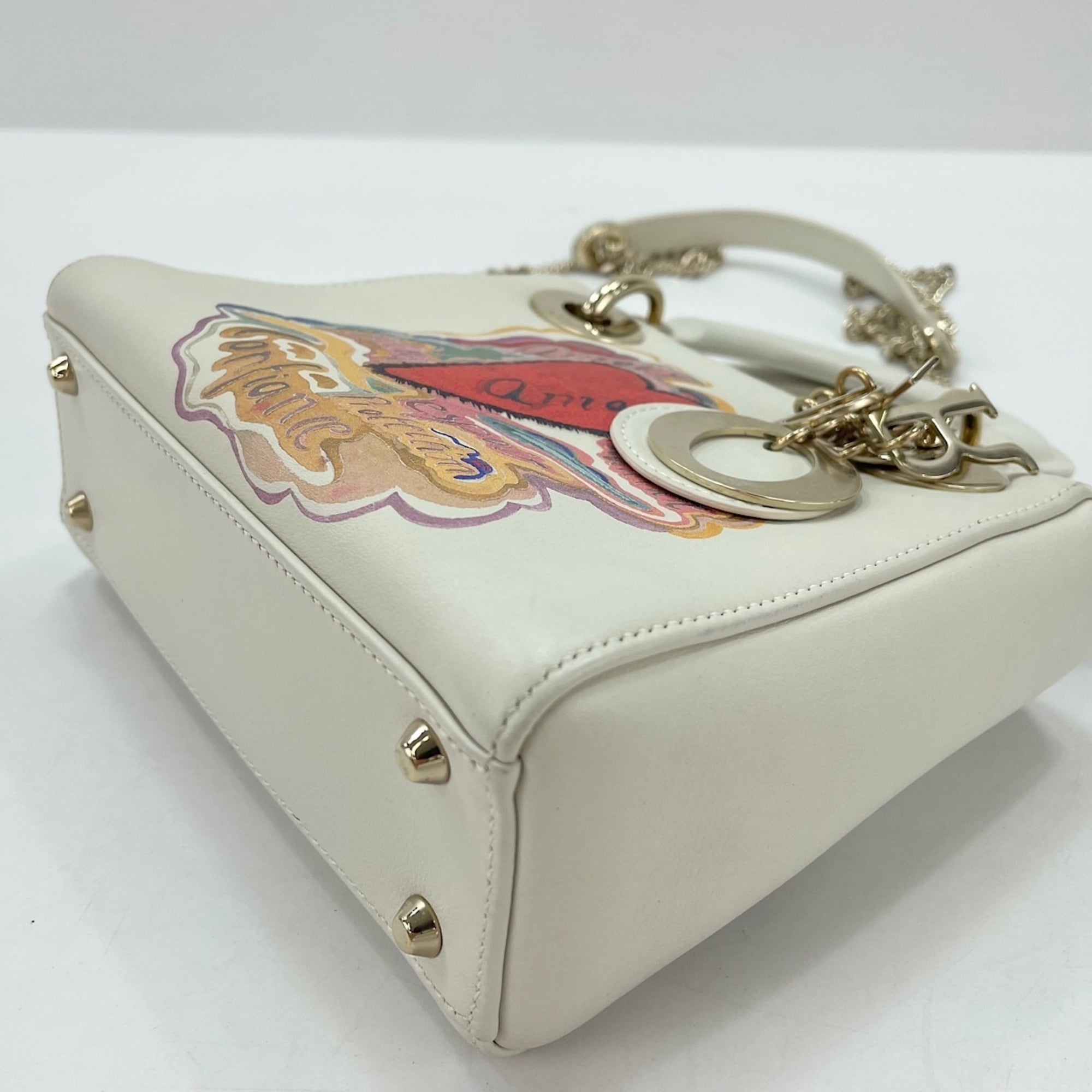 Christian Dior Lady Dior White Handbag Shoulder Bag (Pre-Owned)