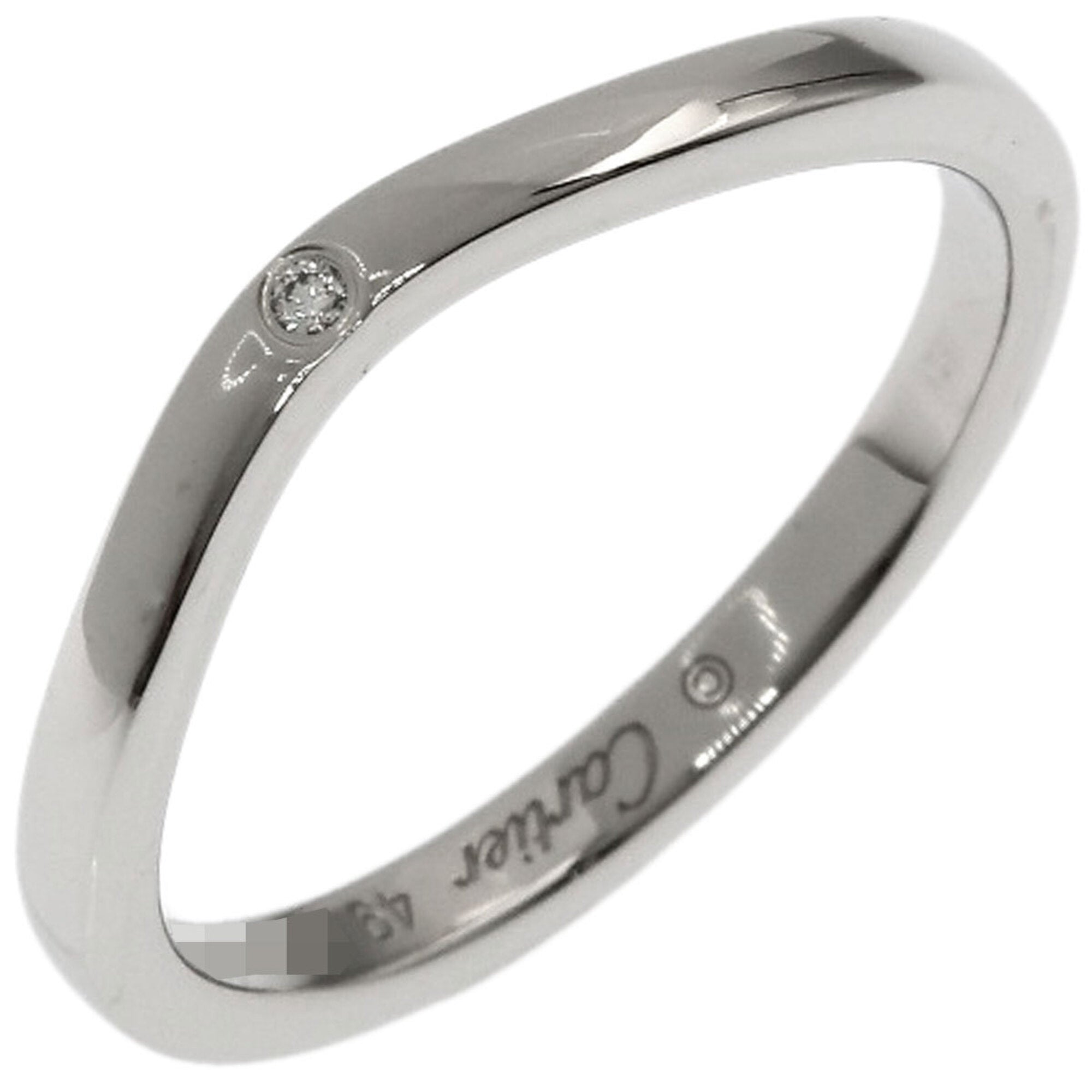 Cartier Platinum Platinum 950 Band Ring (Pre-Owned)