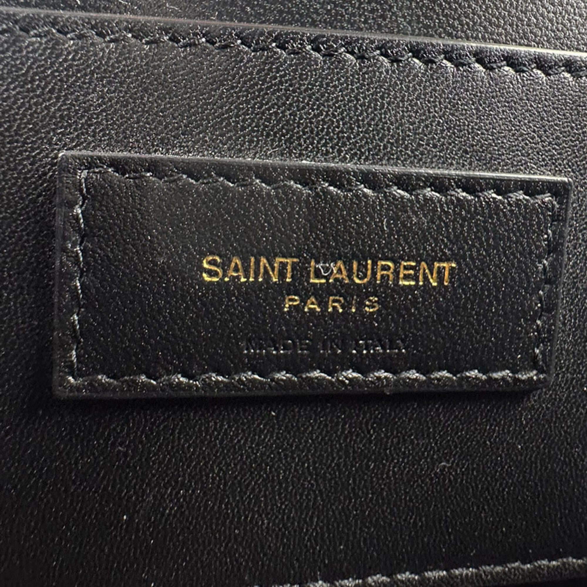 Saint Laurent Black Leather Shoulder Bag (Pre-Owned)