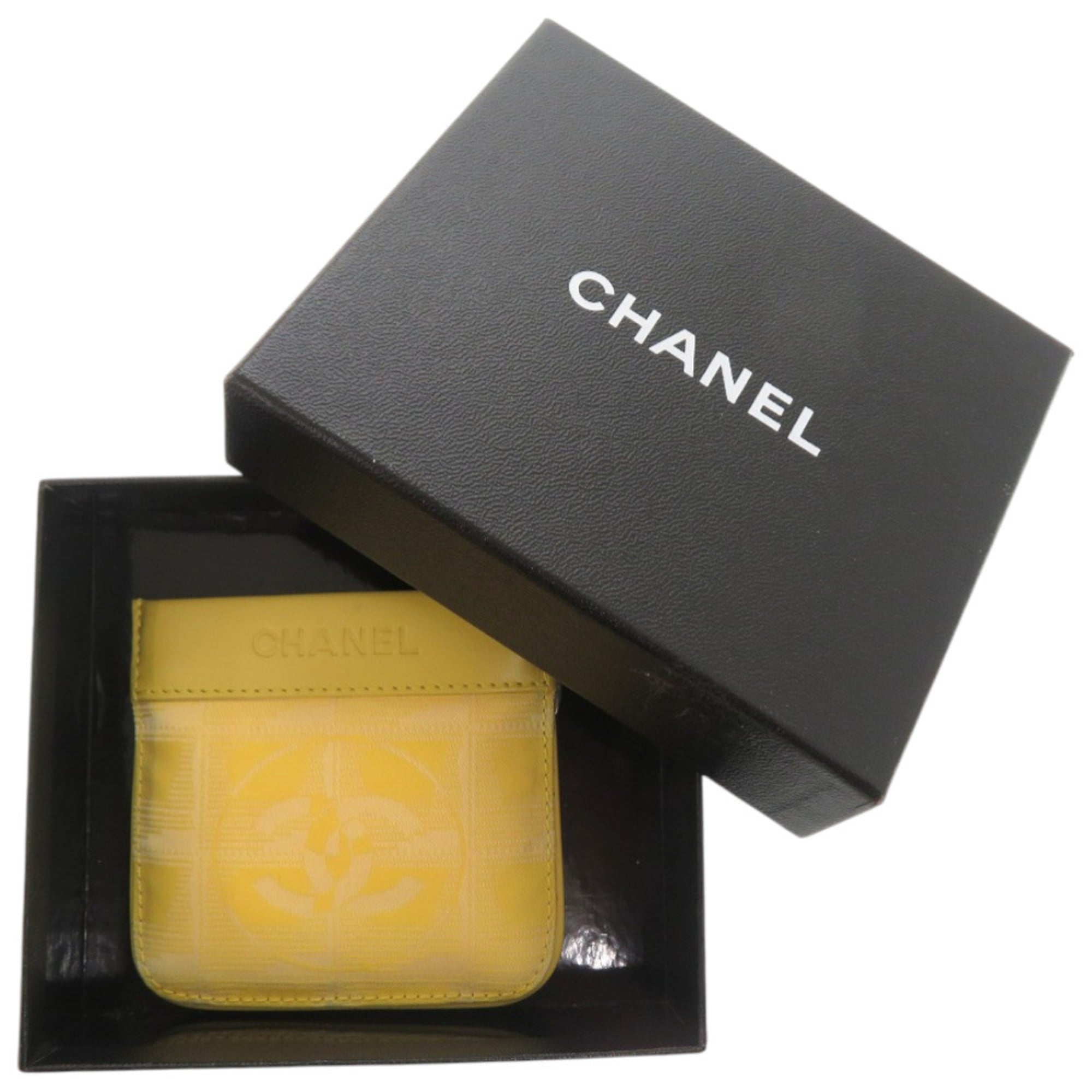 Chanel Yellow Pvc Leather Coin Purse/Coin Case (Pre-Owned)