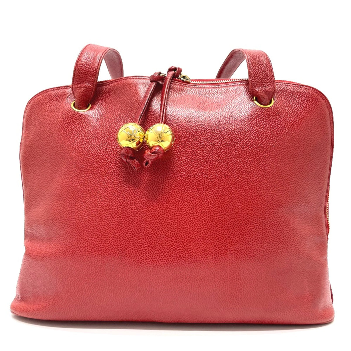 Chanel Red Leather Shoulder Bag (Pre-Owned)