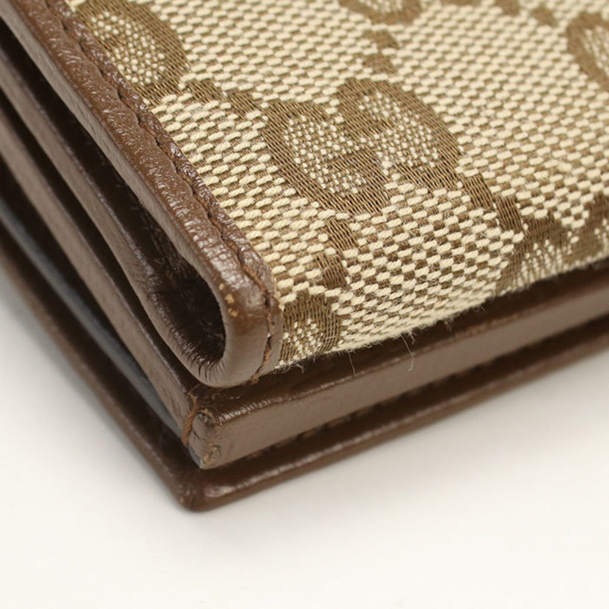 Gucci Beige Gg Canvas Wallet (Tri-Fold) (Pre-Owned)