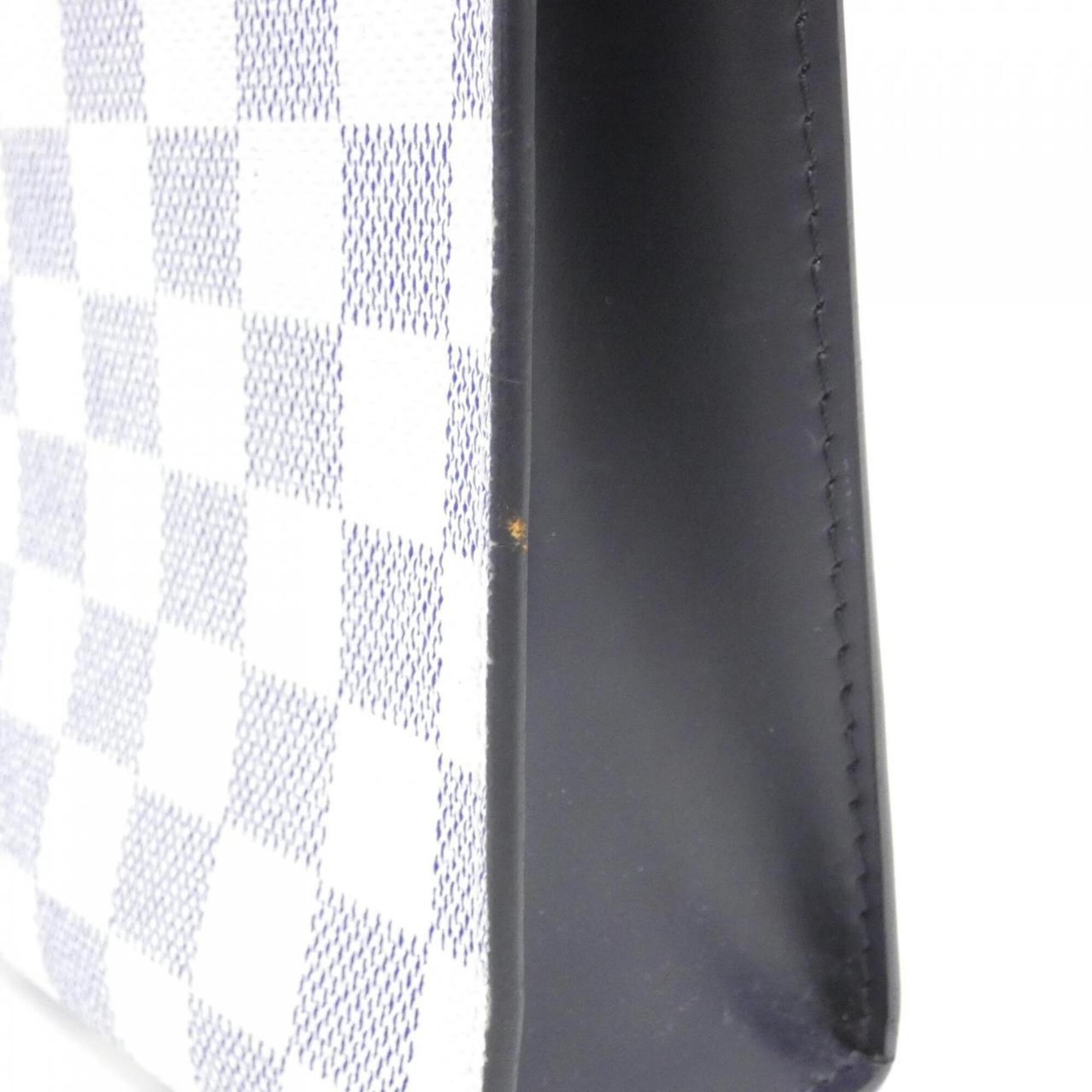Louis Vuitton Cobalt White Coated Canvas Handbag Pochette (Pre-Owned)