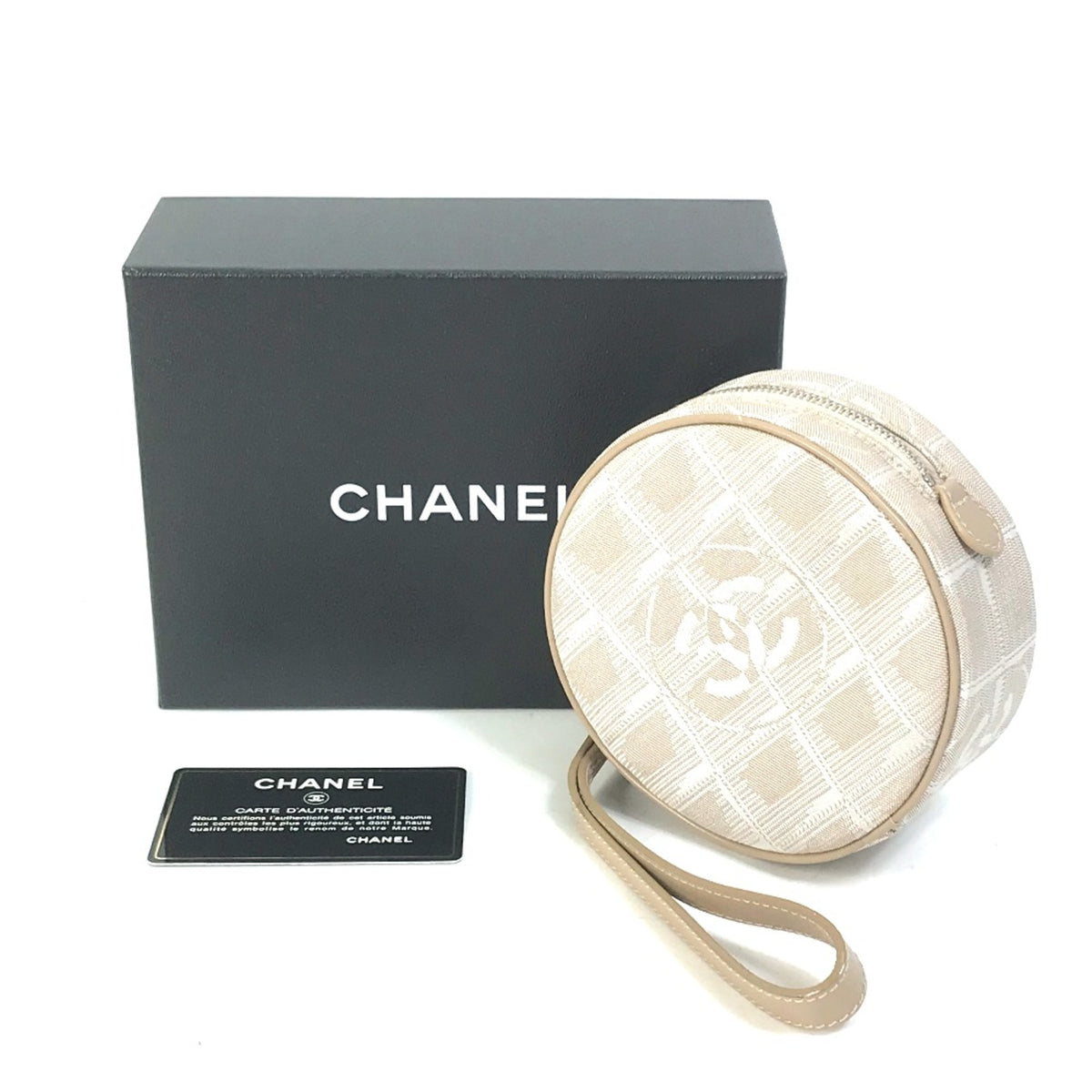 Chanel Beige Cloth Pouch (Pre-Owned)