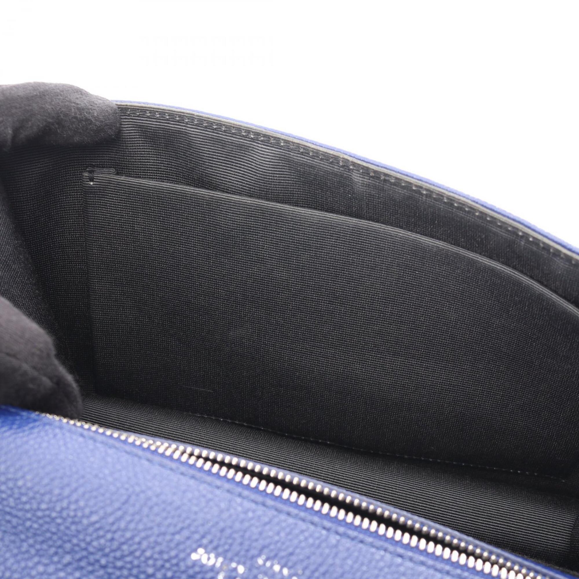 Christian Dior Blue Leather Handbag Shoulder Bag (Pre-Owned)