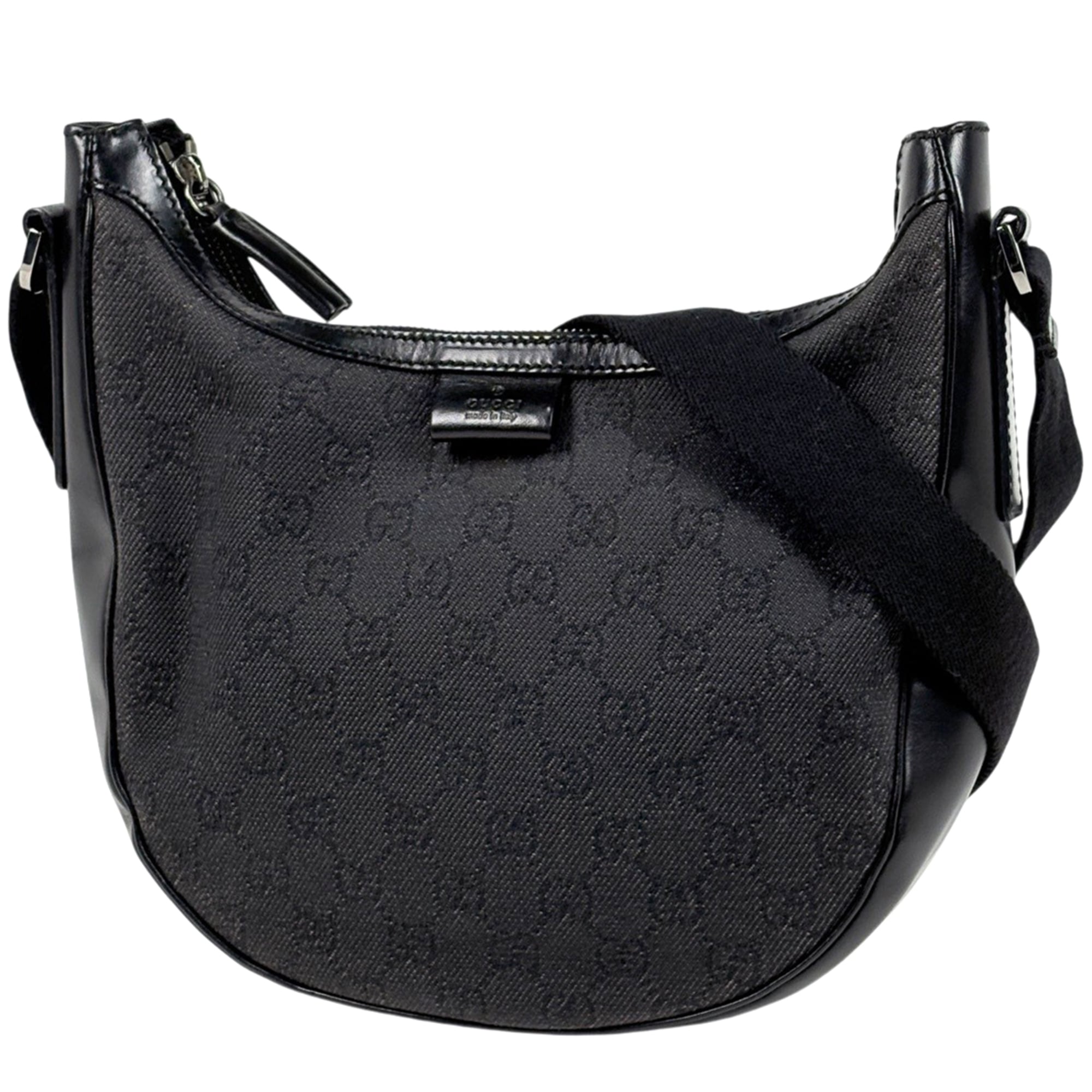 Gucci Black Gg Canvas Shoulder Bag (Pre-Owned)