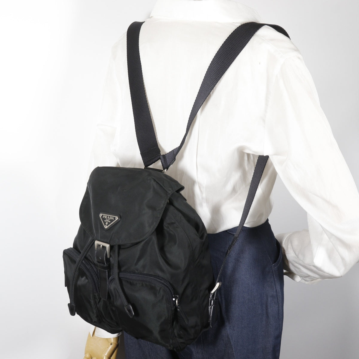 Prada Black Nero Nylon Backpack (Pre-Owned)