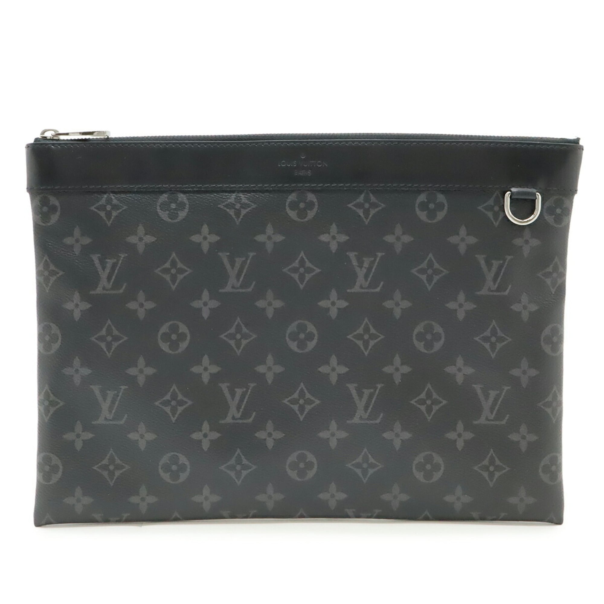 Louis Vuitton Monogram Eclipse Black Gray Monogram Eclipse Clutch Bag (Pre-Owned)