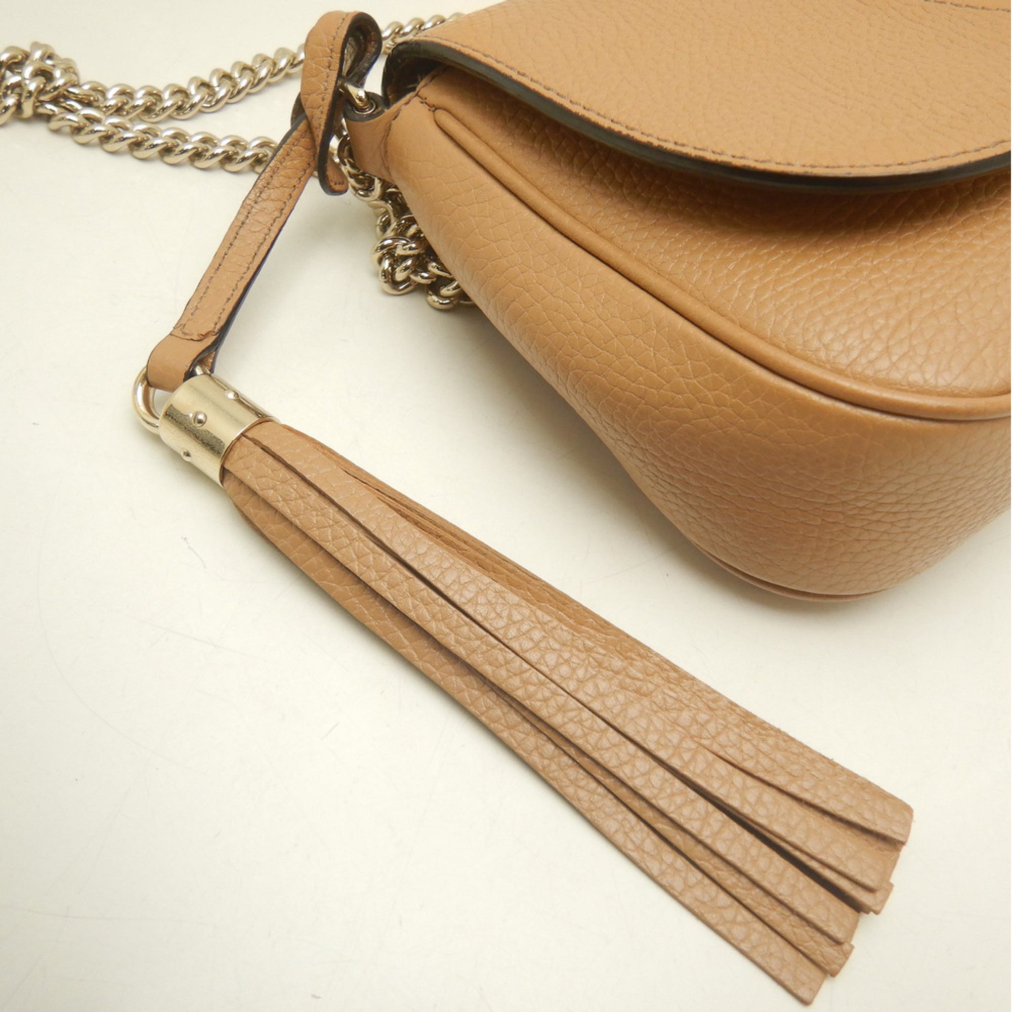 Gucci Brown Leather Shoulder Bag (Pre-Owned)