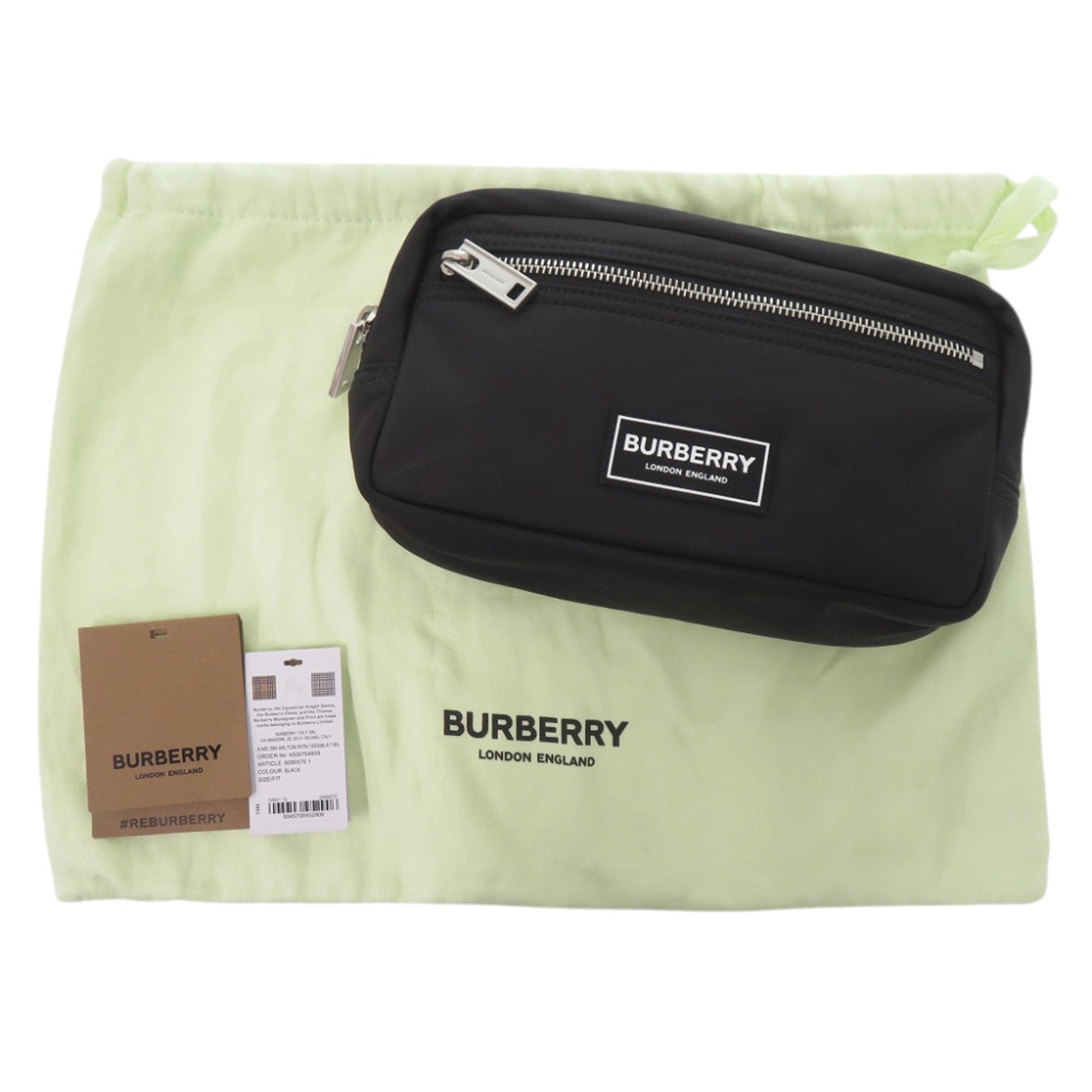 Burberry Black Nylon Handbag Pouch (Pre-Owned)