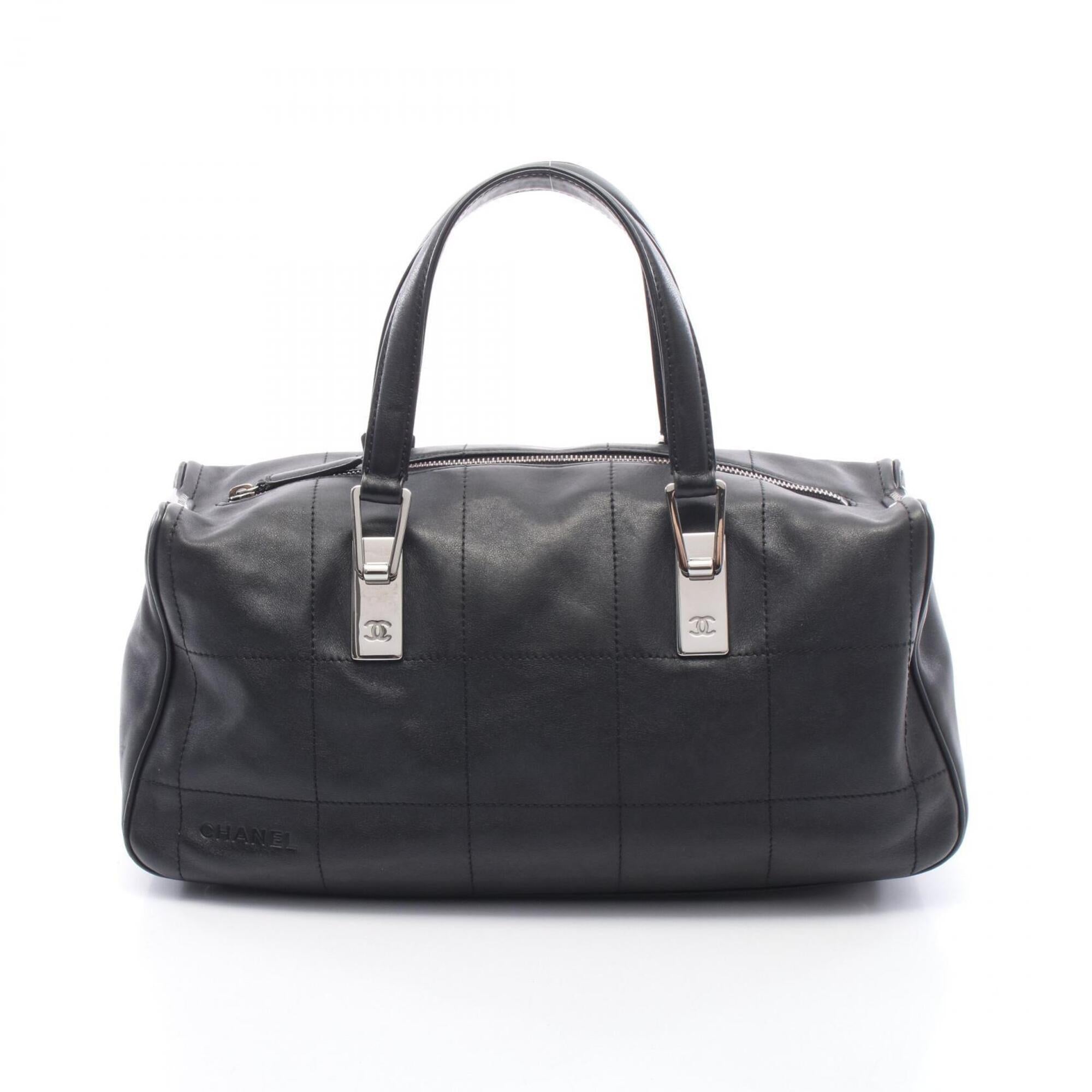 Chanel Black Leather Handbag Tote Bag (Pre-Owned)
