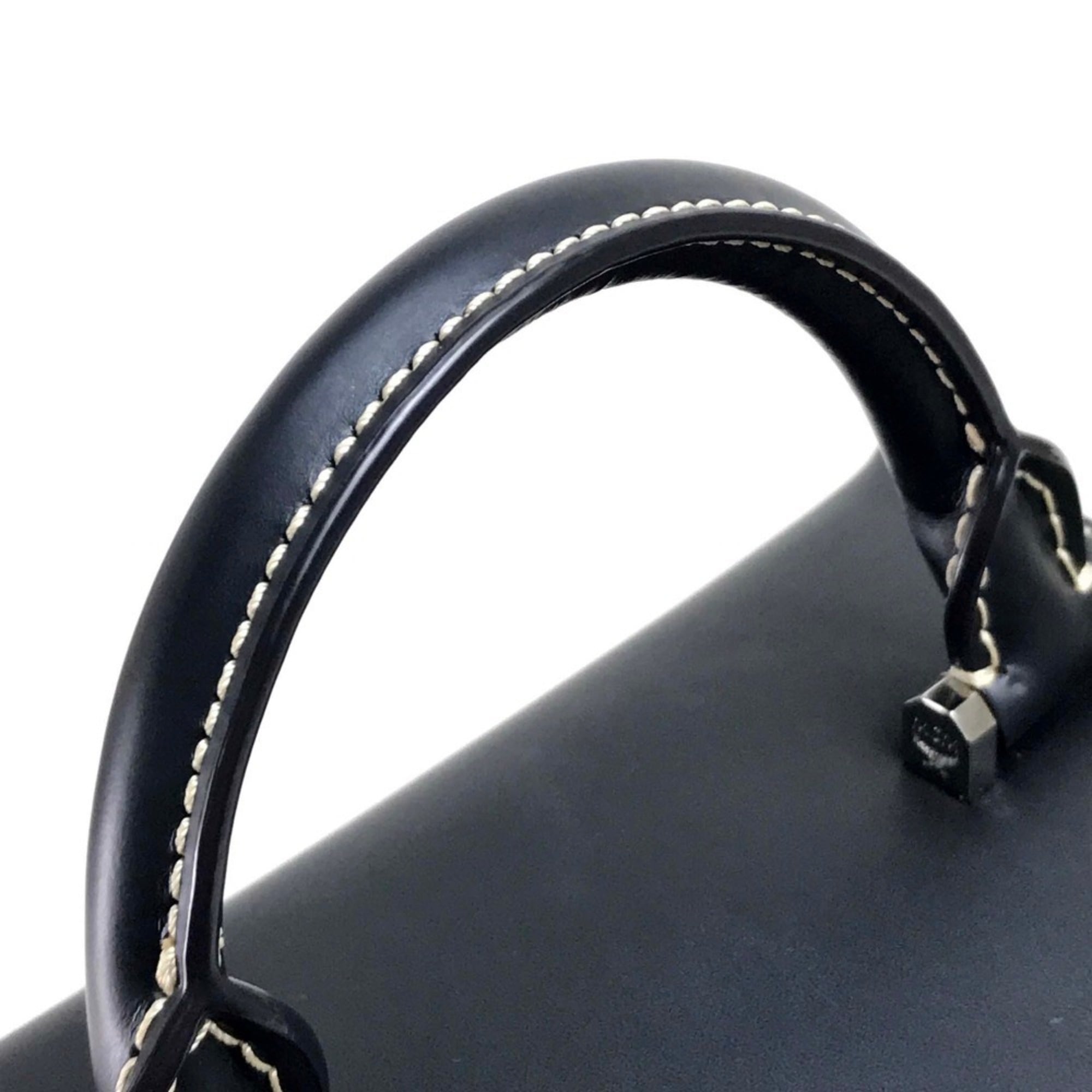Mcm Beige Black Leather Leather Shoulder Bag (Pre-Owned)