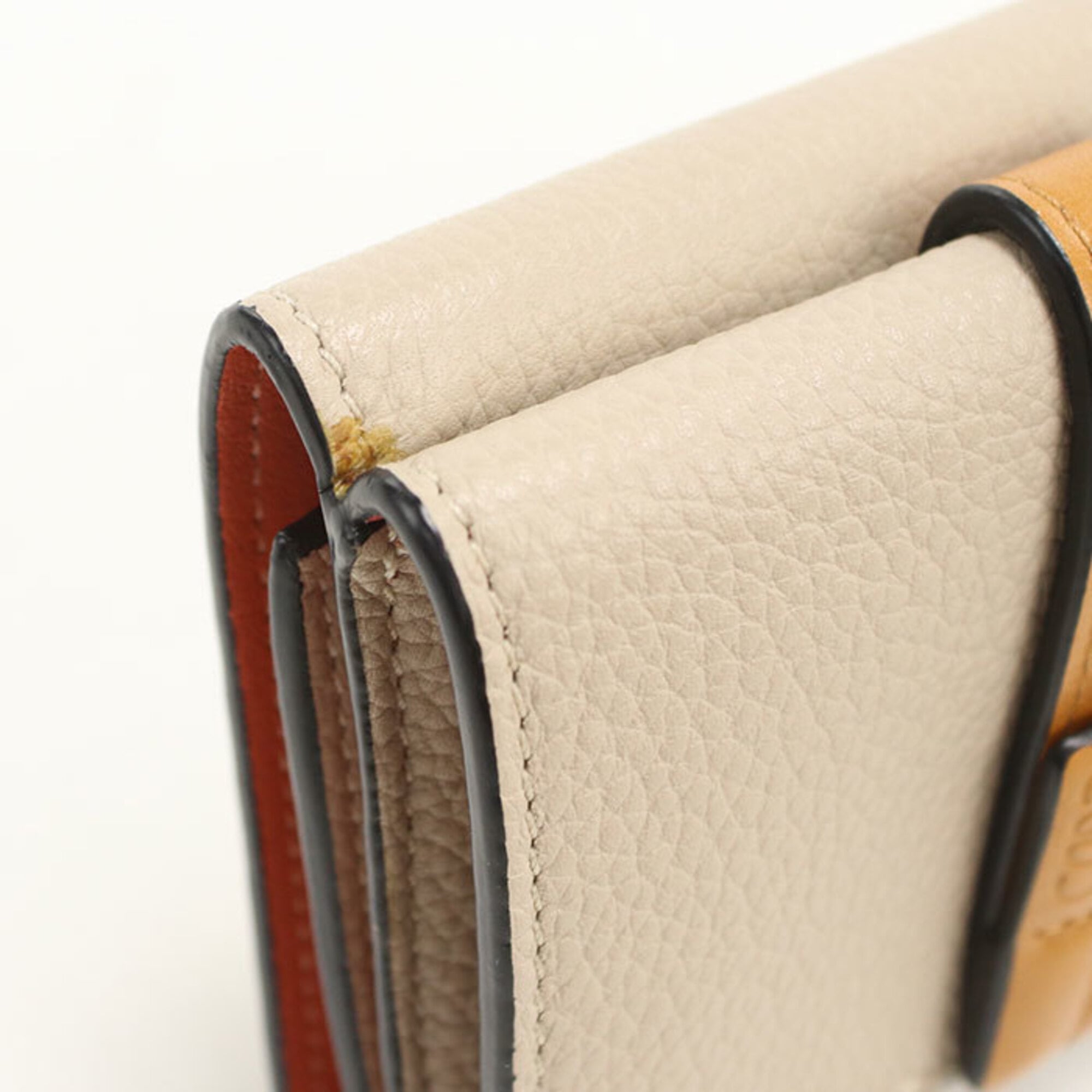 Loewe Beige Leather Wallet (Tri-Fold) (Pre-Owned)