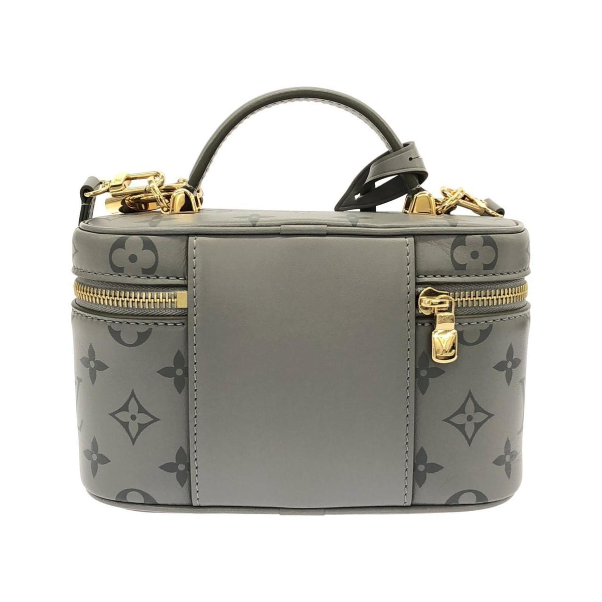 Louis Vuitton Gray Leather Handbag Pouch Shoulder Bag (Pre-Owned)